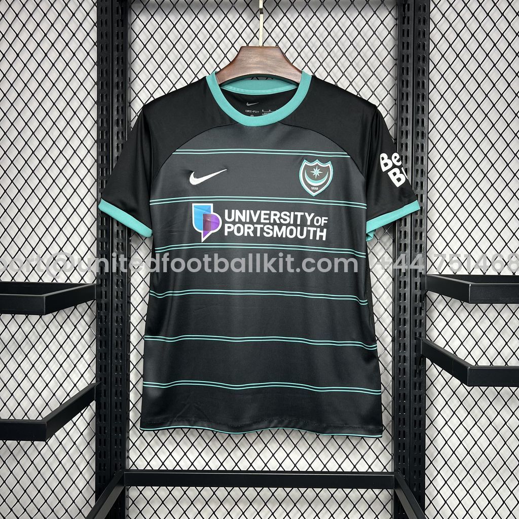 Unitedfootballkit.com | Portsmouth 24-25 Away Jersey - Fans Version -Customize Name, Number and Patch | Worldwide Shipping