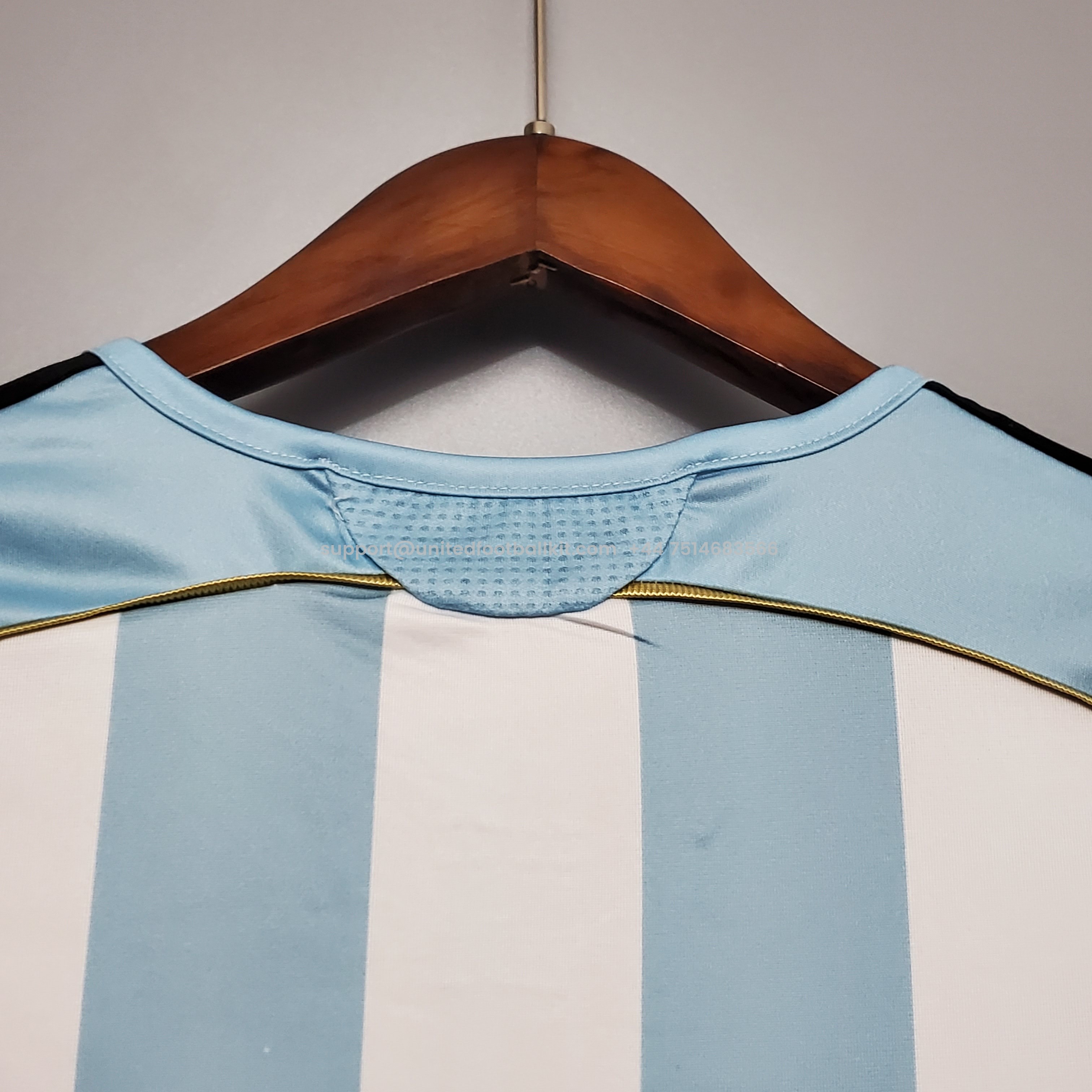 Unitedfootballkit.com | Retro Argentina 2006 Home Stadium Jersey -Customize Name, Number and Patch | Worldwide Shipping