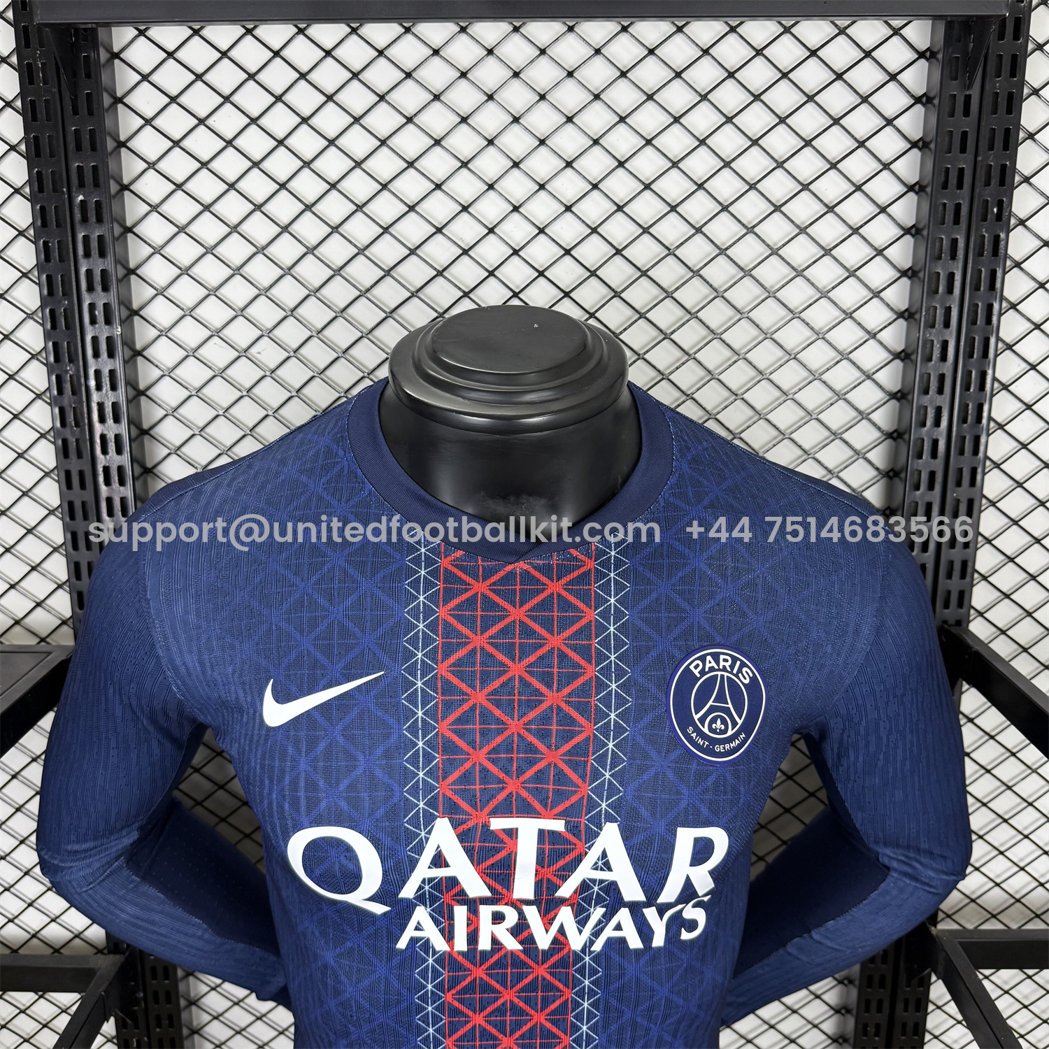 Unitedfootballkit.com | Paris Saint-Germain PSG 25-26 Home Long Sleeves Jersey - Player Version -Customize Name, Number and Patch | Worldwide Shipping