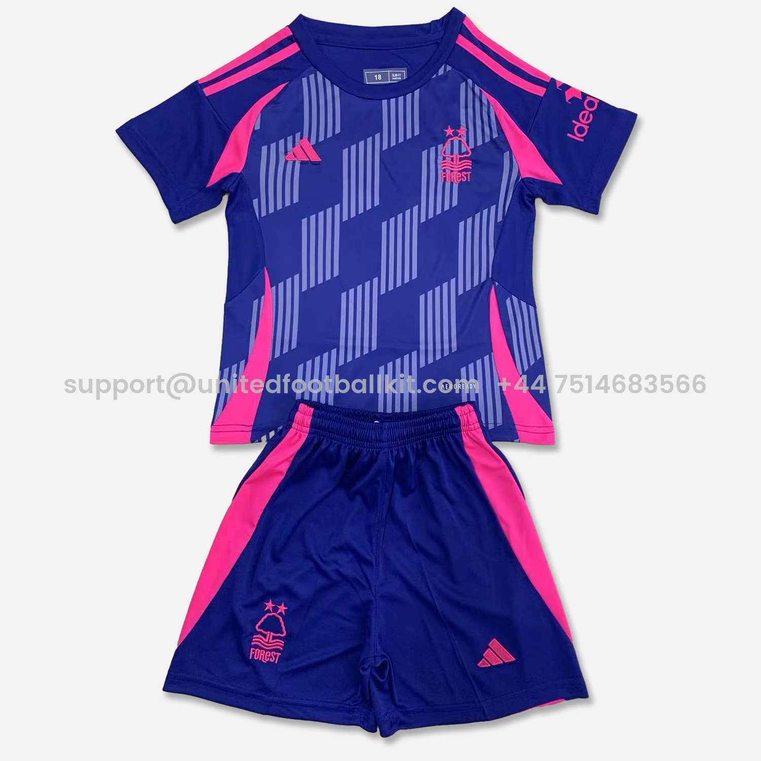 Unitedfootballkit.com | Nottingham Forest 24-25 Away Kids Kit -Customize Name, Number and Patch | Worldwide Shipping
