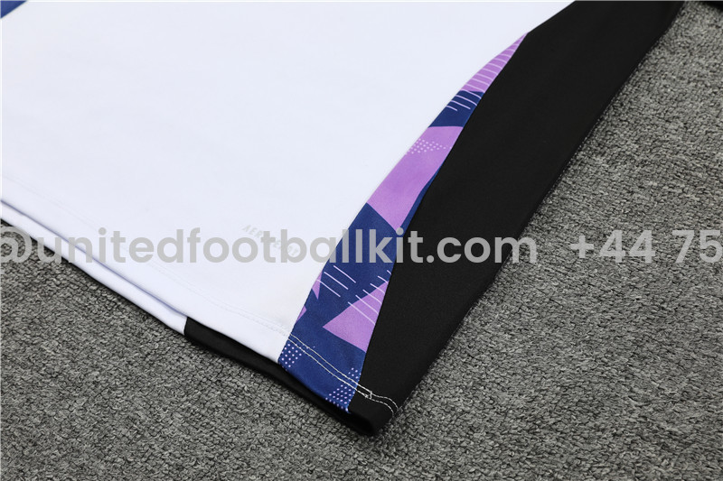 Unitedfootballkit.com | Germany 2024 Long Sleeve Training Set - White With Black -Customize Name, Number and Patch | Worldwide Shipping