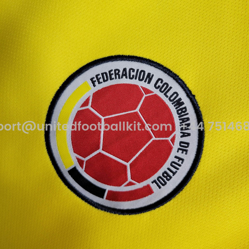 Unitedfootballkit.com | Colombia 2022 Home Stadium Jersey - Fans Version -Customize Name, Number and Patch | Worldwide Shipping