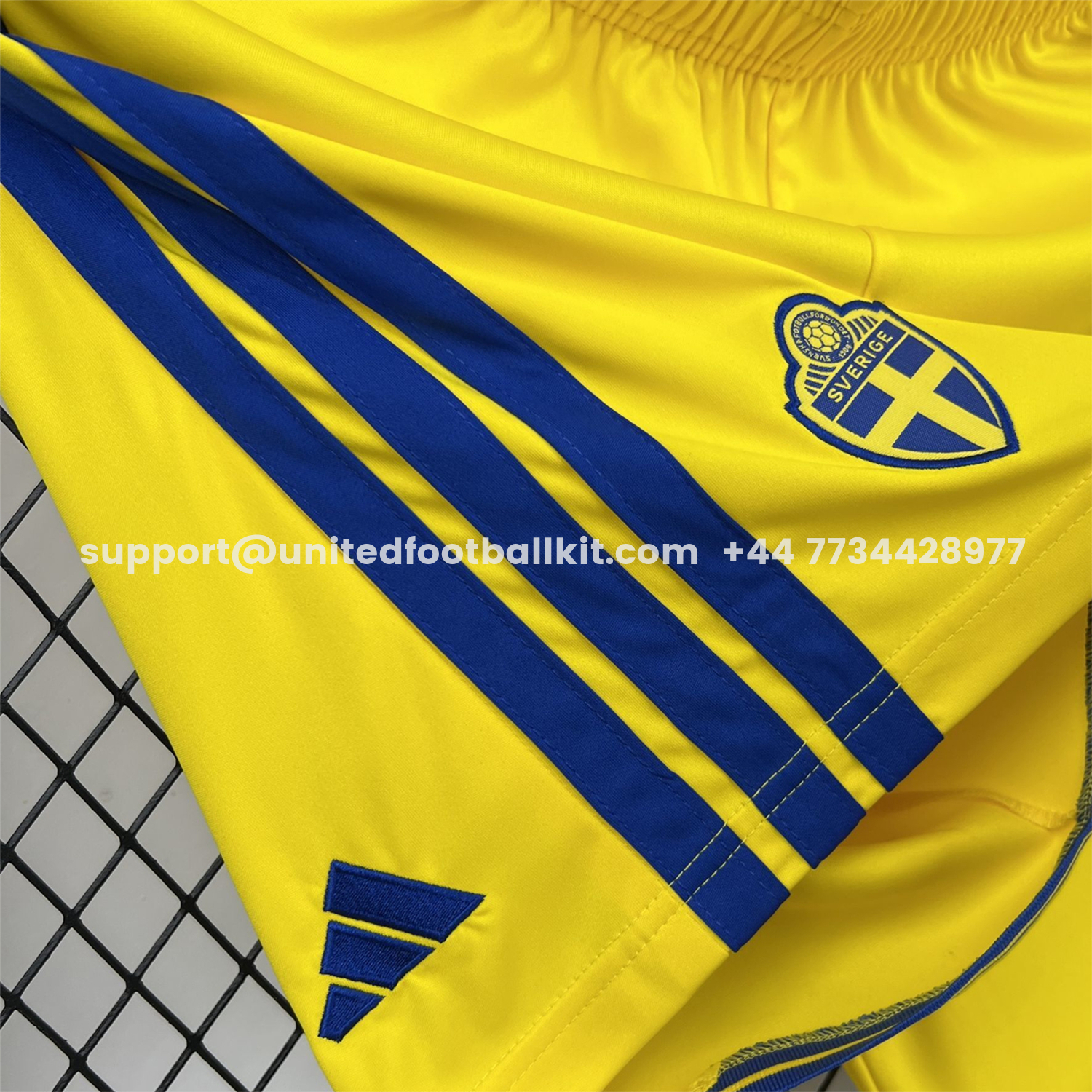 Unitedfootballkit.com | Sweden 2026 Yellow Shorts - Fans Version -Customize Name, Number and Patch | Worldwide Shipping