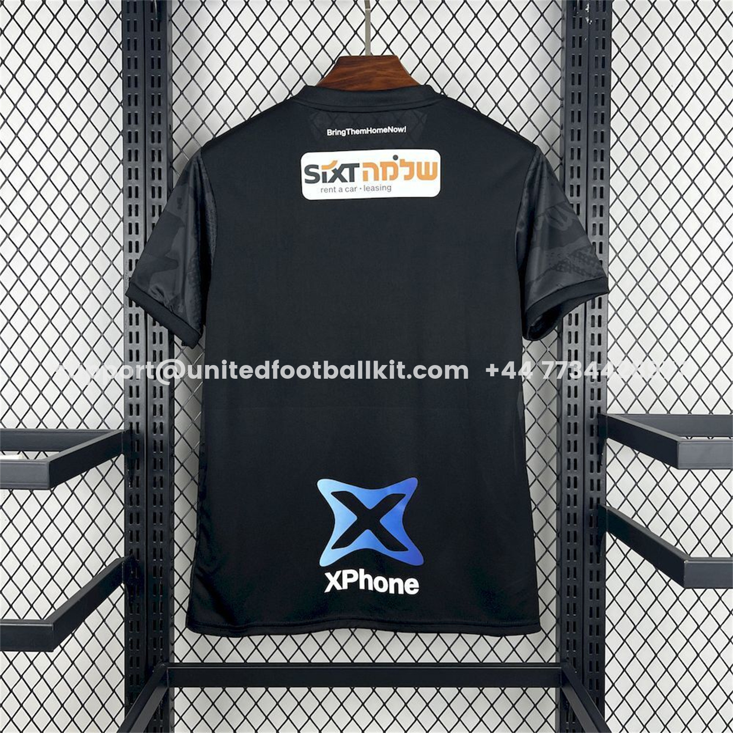 Unitedfootballkit.com | Hapoel Beer-Sheva 25-26 Third Black Jersey - Fans Version -Customize Name, Number and Patch | Worldwide Shipping