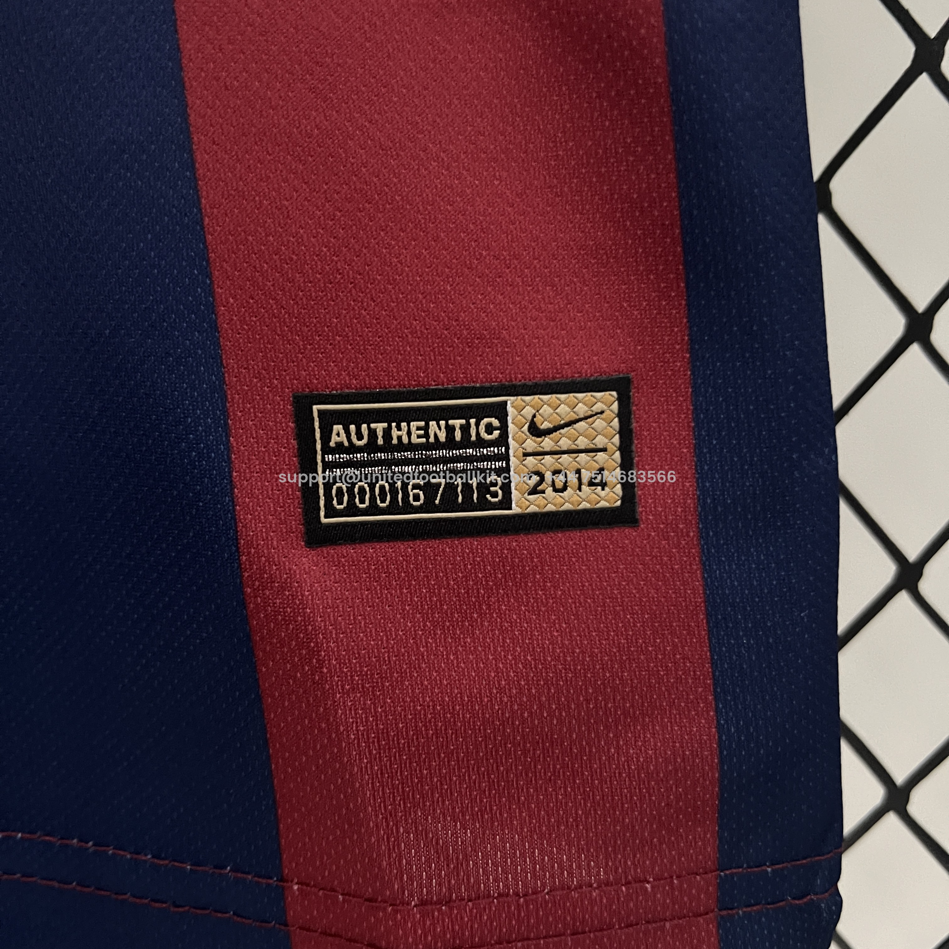 Unitedfootballkit.com | Retro Barcelona 14-15 Home Stadium Kids Kit -Customize Name, Number and Patch | Worldwide Shipping