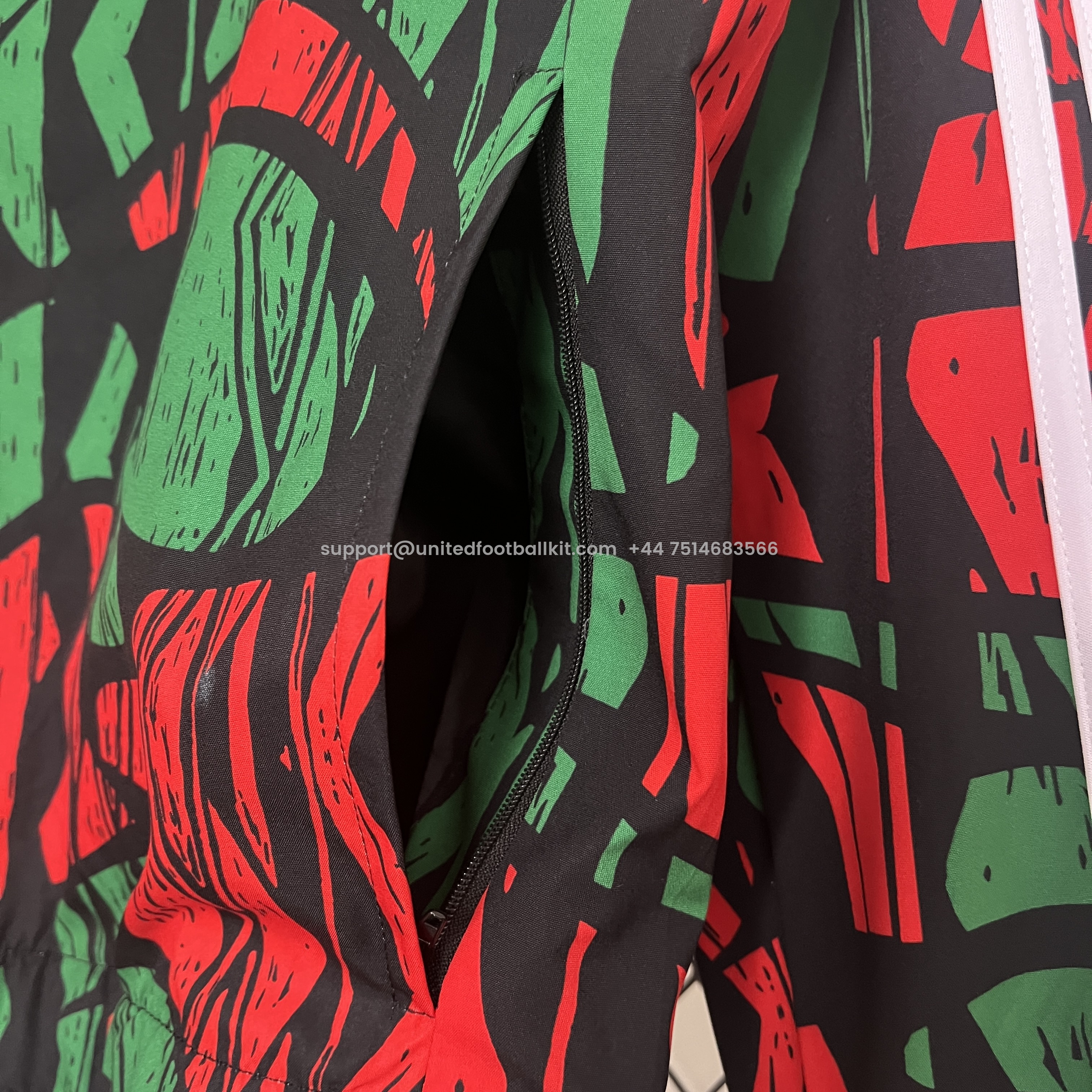 Unitedfootballkit.com | Arsenal 24-25 Double Sided Reversible Windbreaker - Black & Red -Customize Name, Number and Patch | Worldwide Shipping