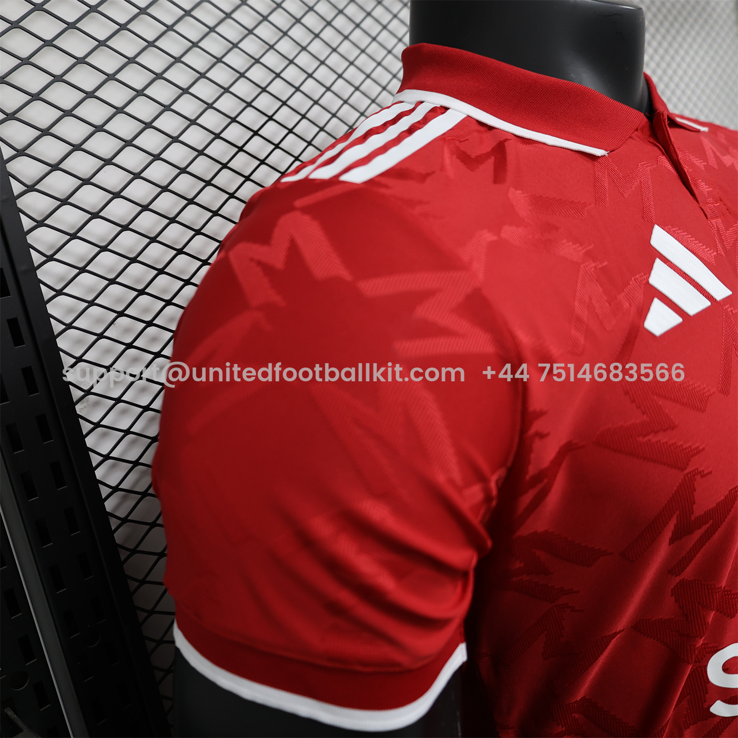 Unitedfootballkit.com | Manchester United 24-25 Red POLO Jersey - Player Version -Customize Name, Number and Patch | Worldwide Shipping