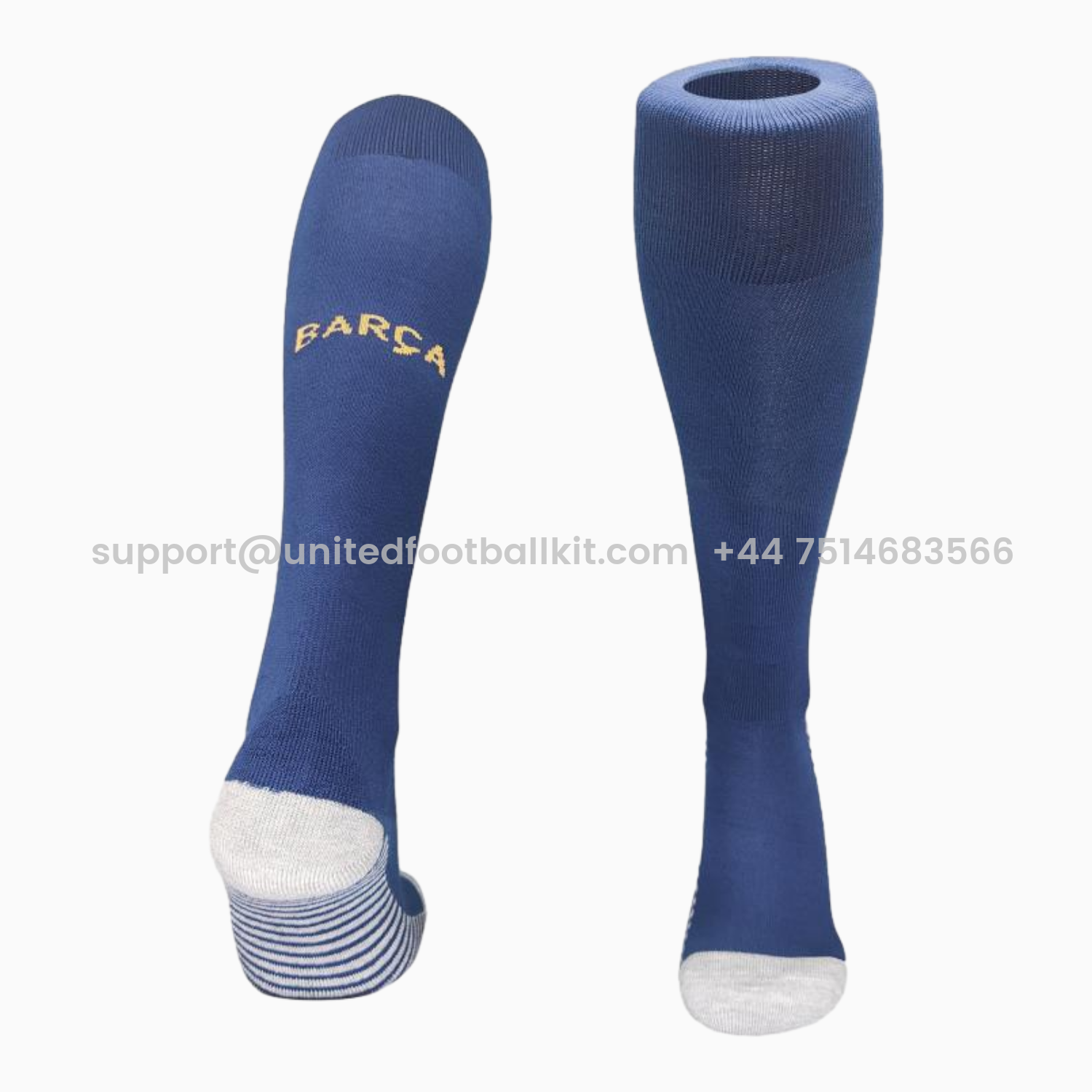 Unitedfootballkit.com | Barcelona 25-26 Home Socks - Blue -Customize Name, Number and Patch | Worldwide Shipping