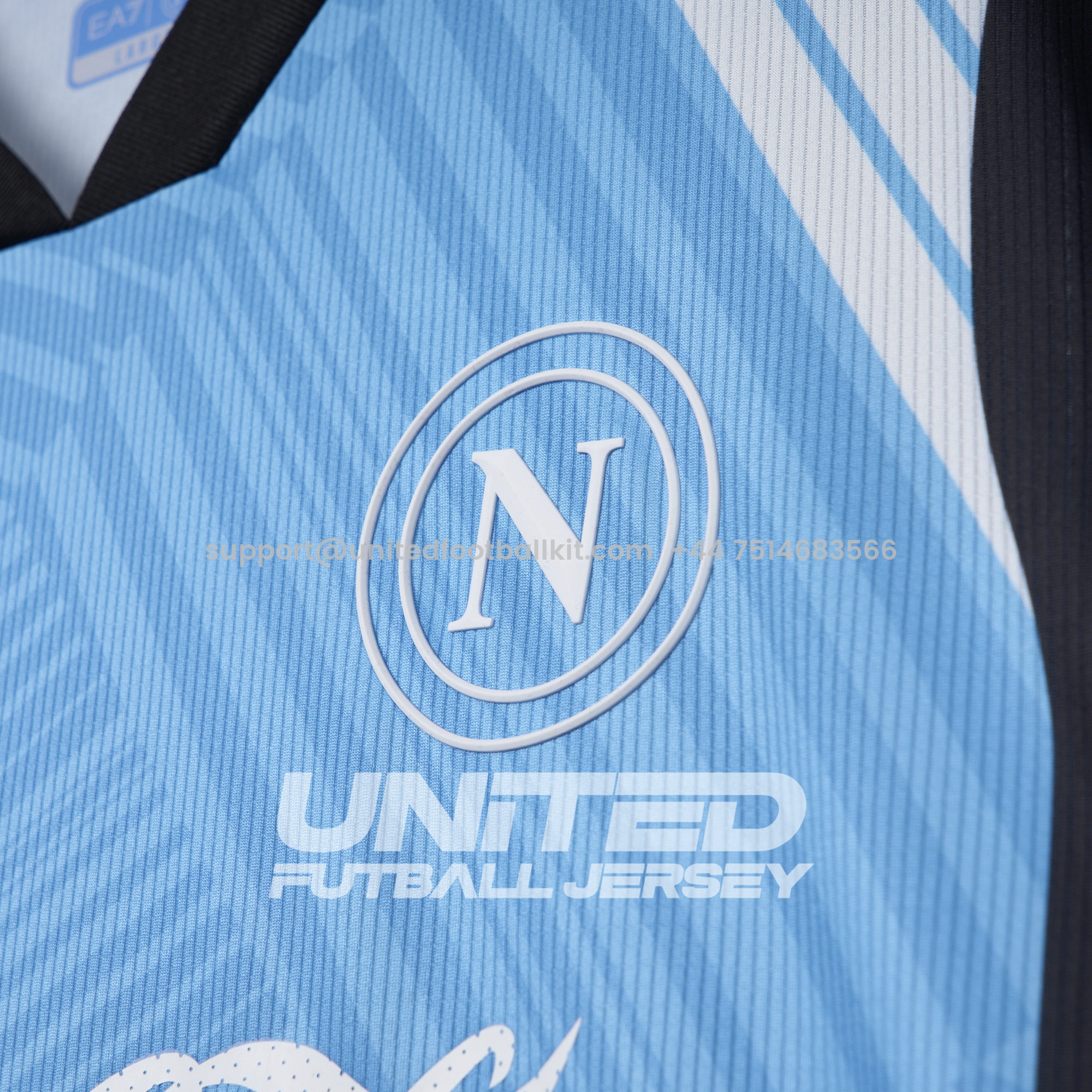 Unitedfootballkit.com | Napoli 24-25 Pre-Match Training Jersey - Fans Version -Customize Name, Number and Patch | Worldwide Shipping