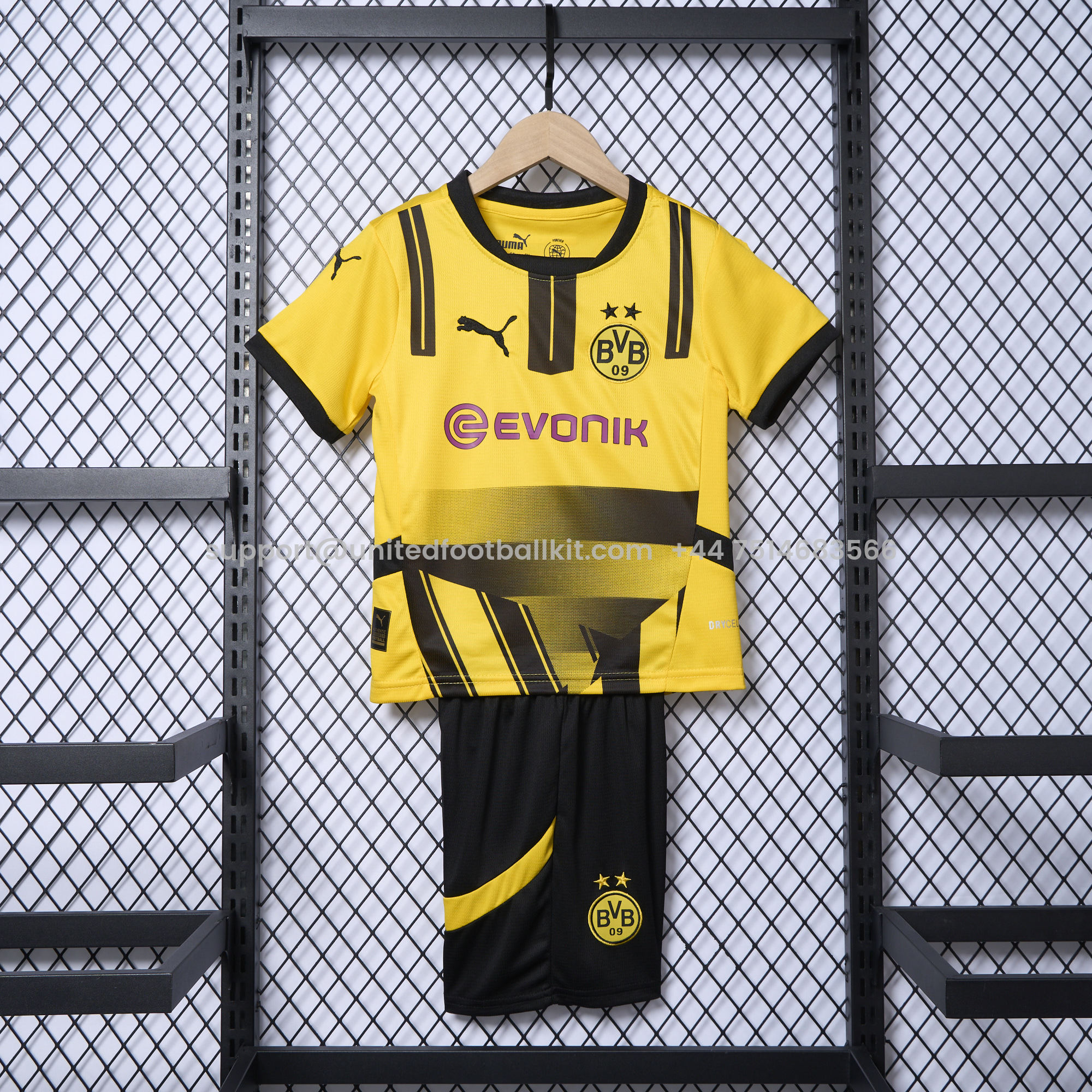 Unitedfootballkit.com | Dortmund 24-25 Cup Edition Kids Kit -Customize Name, Number and Patch | Worldwide Shipping