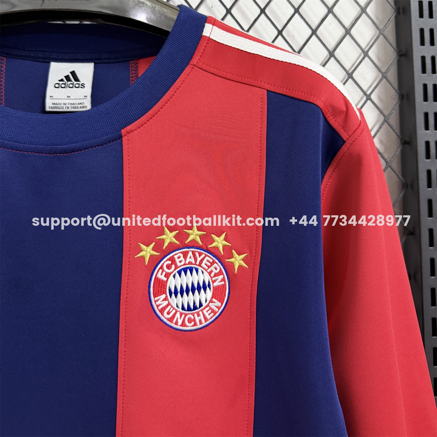 Unitedfootballkit.com | Bayern Munich 25-26 Red And Blue Unisex Pullover Hoodie -Customize Name, Number and Patch | Worldwide Shipping