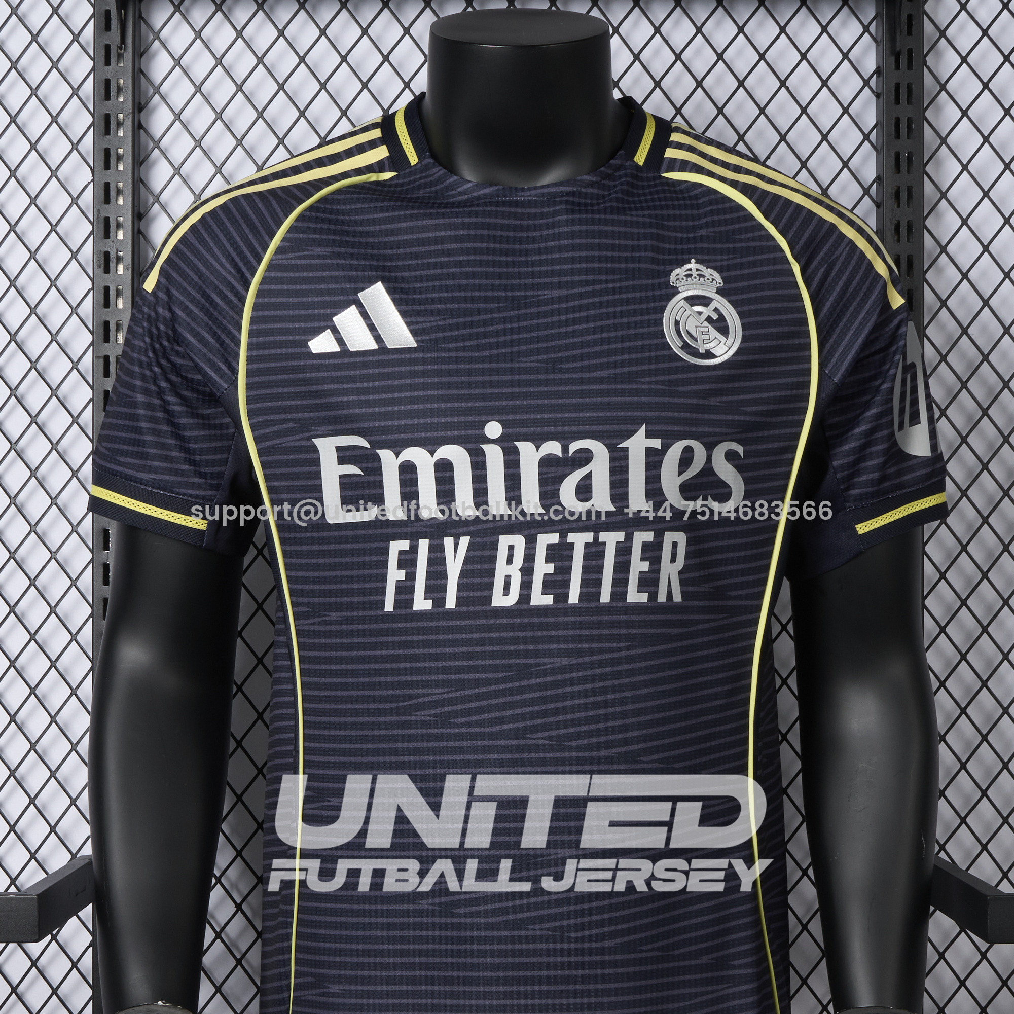 Unitedfootballkit.com | Real Madrid 25-26 Away Jersey (Informal-release Version) - Player Version -Customize Name, Number and Patch | Worldwide Shipping