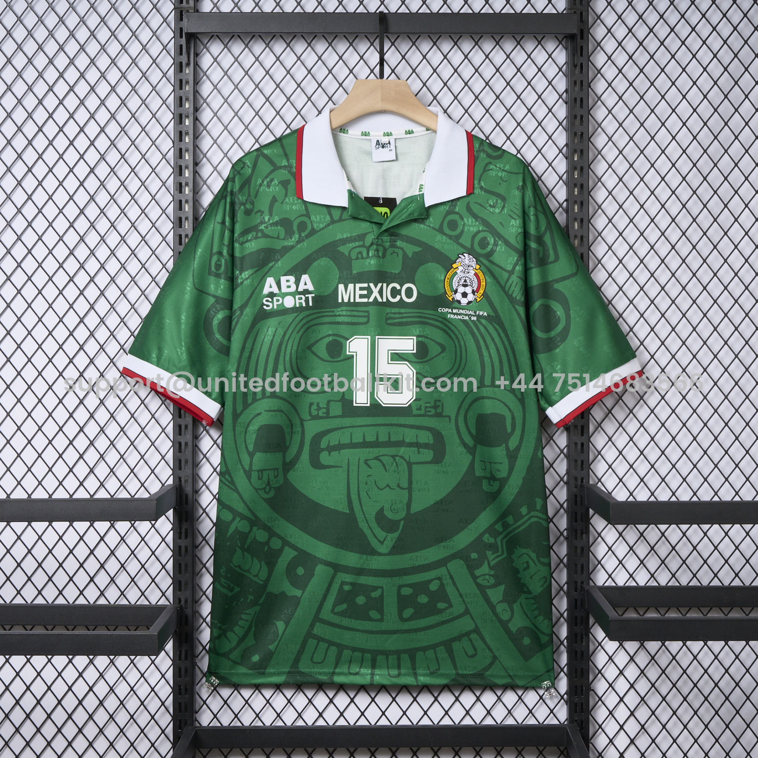 Unitedfootballkit.com | Retro Mexico 1998 Home Jersey -Customize Name, Number and Patch | Worldwide Shipping