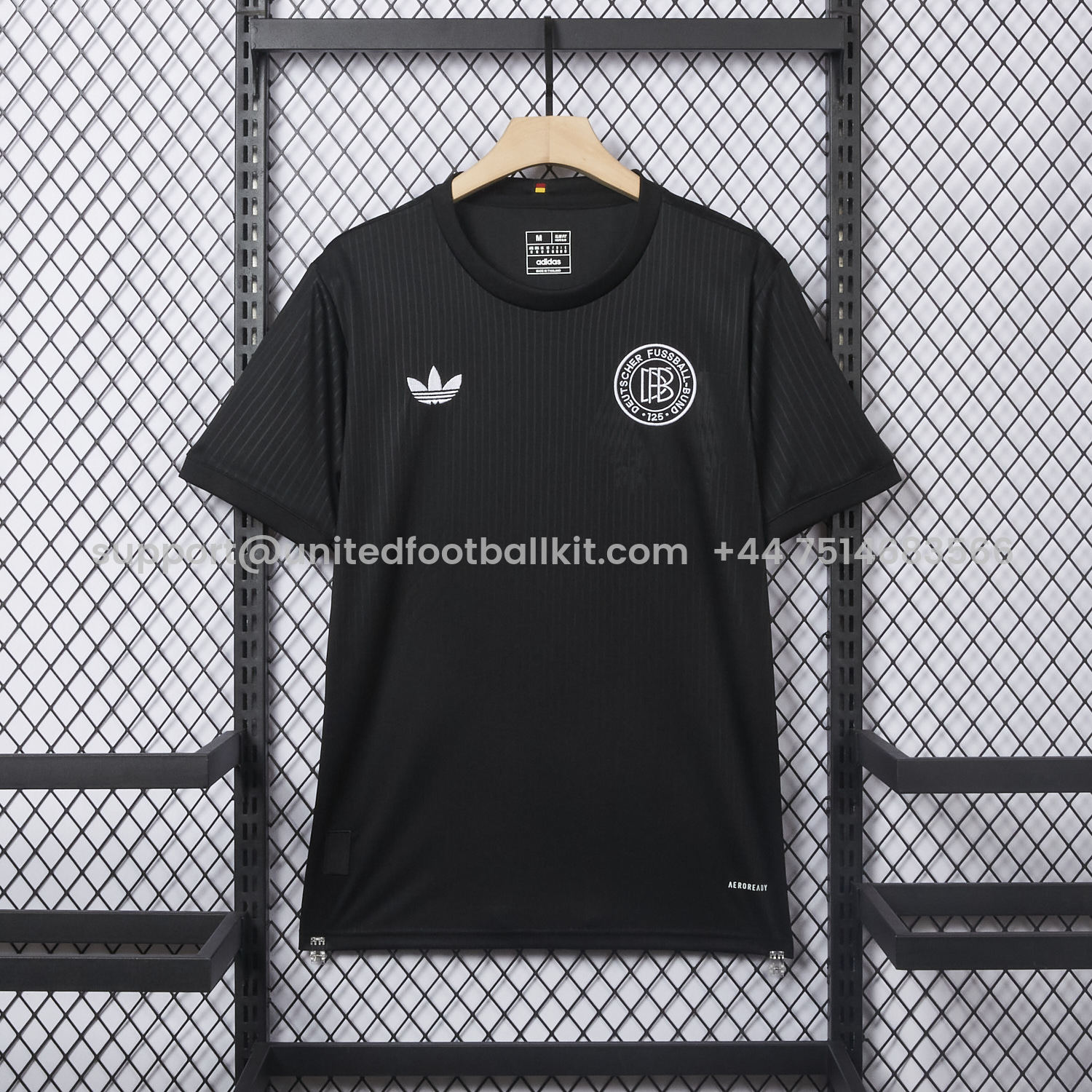 Unitedfootballkit.com | Germany 2025 Black 125-Year Anniversary Commemorative Edition Jersey - Fans Version -Customize Name, Number and Patch | Worldwide Shipping