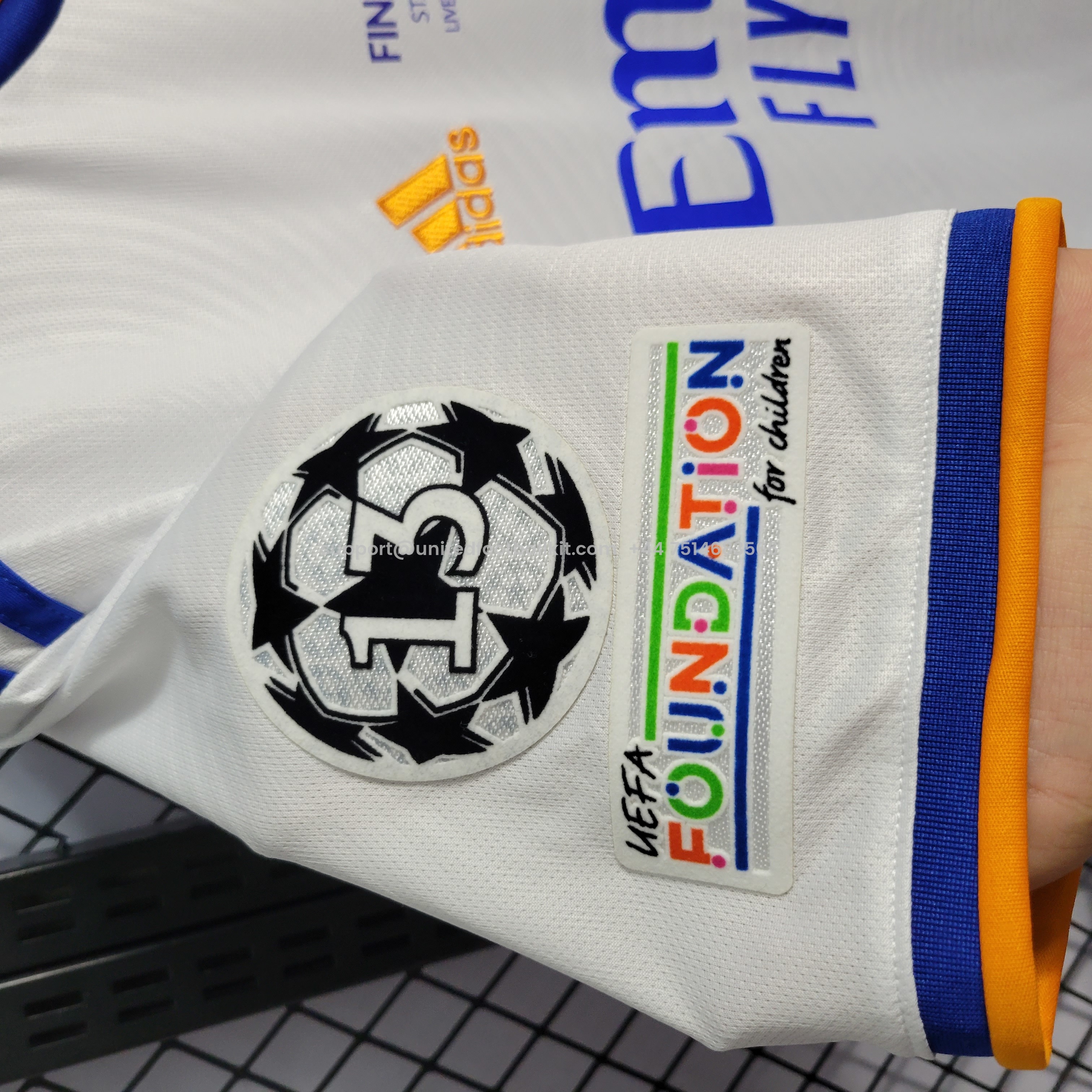 Unitedfootballkit.com | Retro Real Madrid 21-22 Home Stadium Jersey - Champions League Final -Customize Name, Number and Patch | Worldwide Shipping