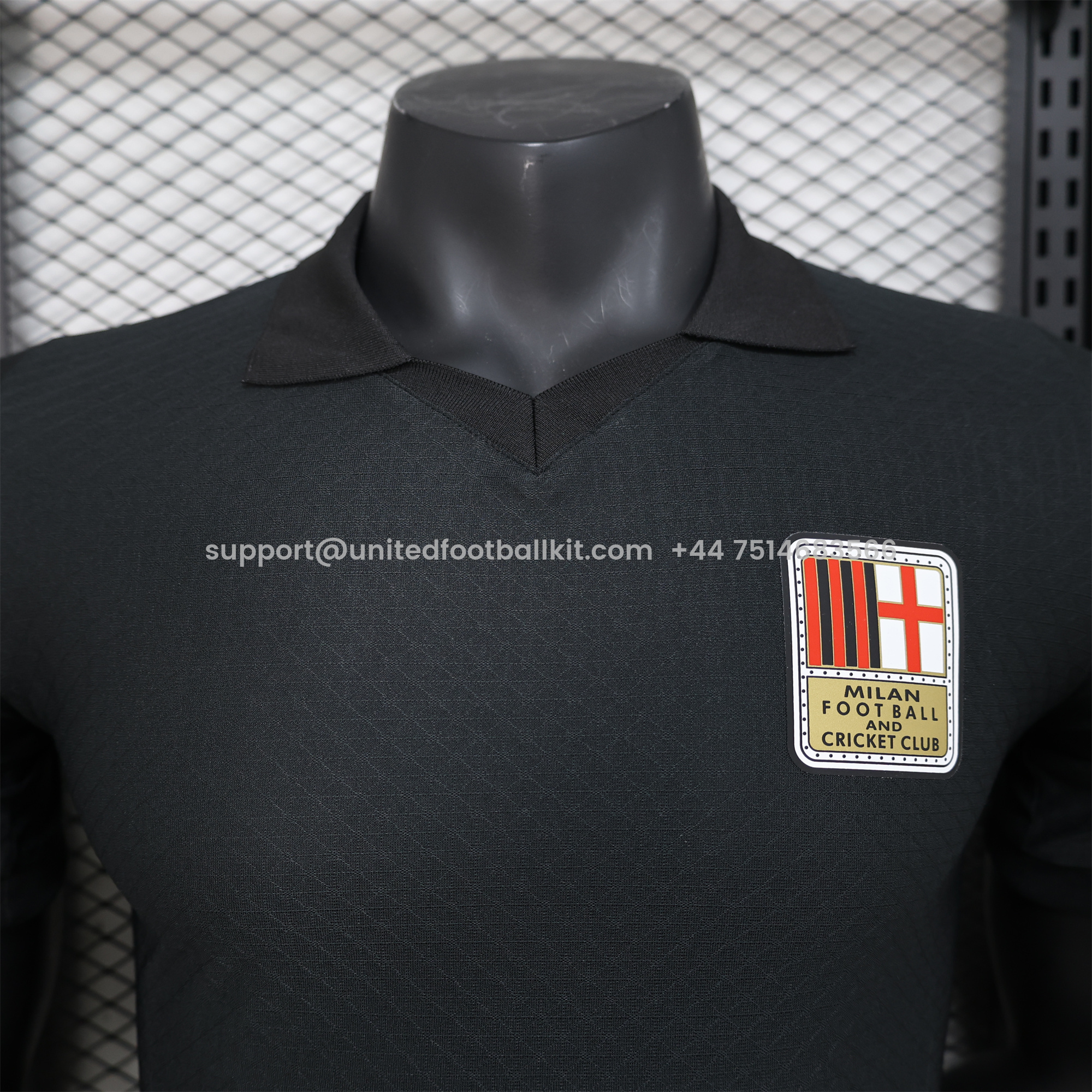 Unitedfootballkit.com | AC Milan 24-25 125th Anniversary Black GK Jersey - Player Version -Customize Name, Number and Patch | Worldwide Shipping