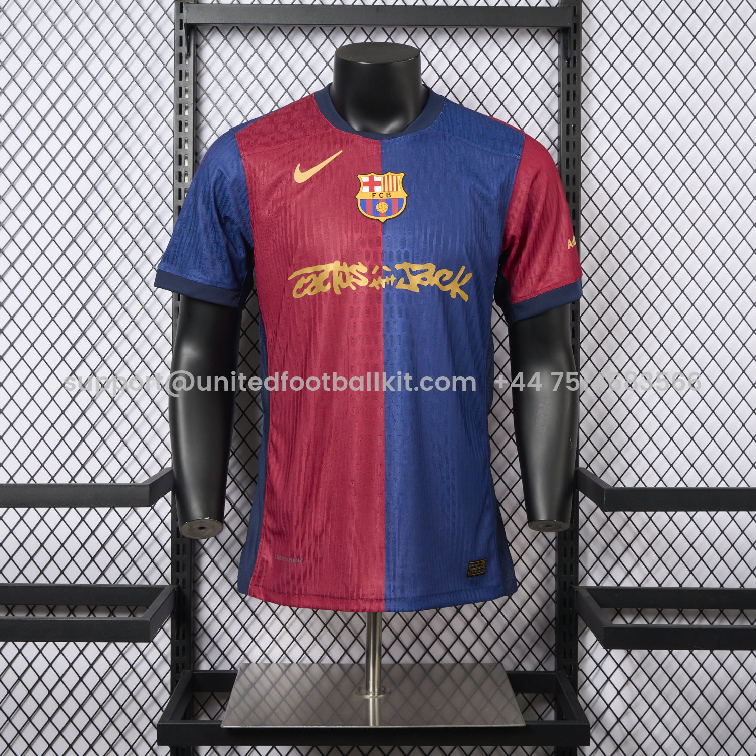 Unitedfootballkit.com | Barcelona x Travis Scott New 24-25 Home Jersey - Player Version -Customize Name, Number and Patch | Worldwide Shipping