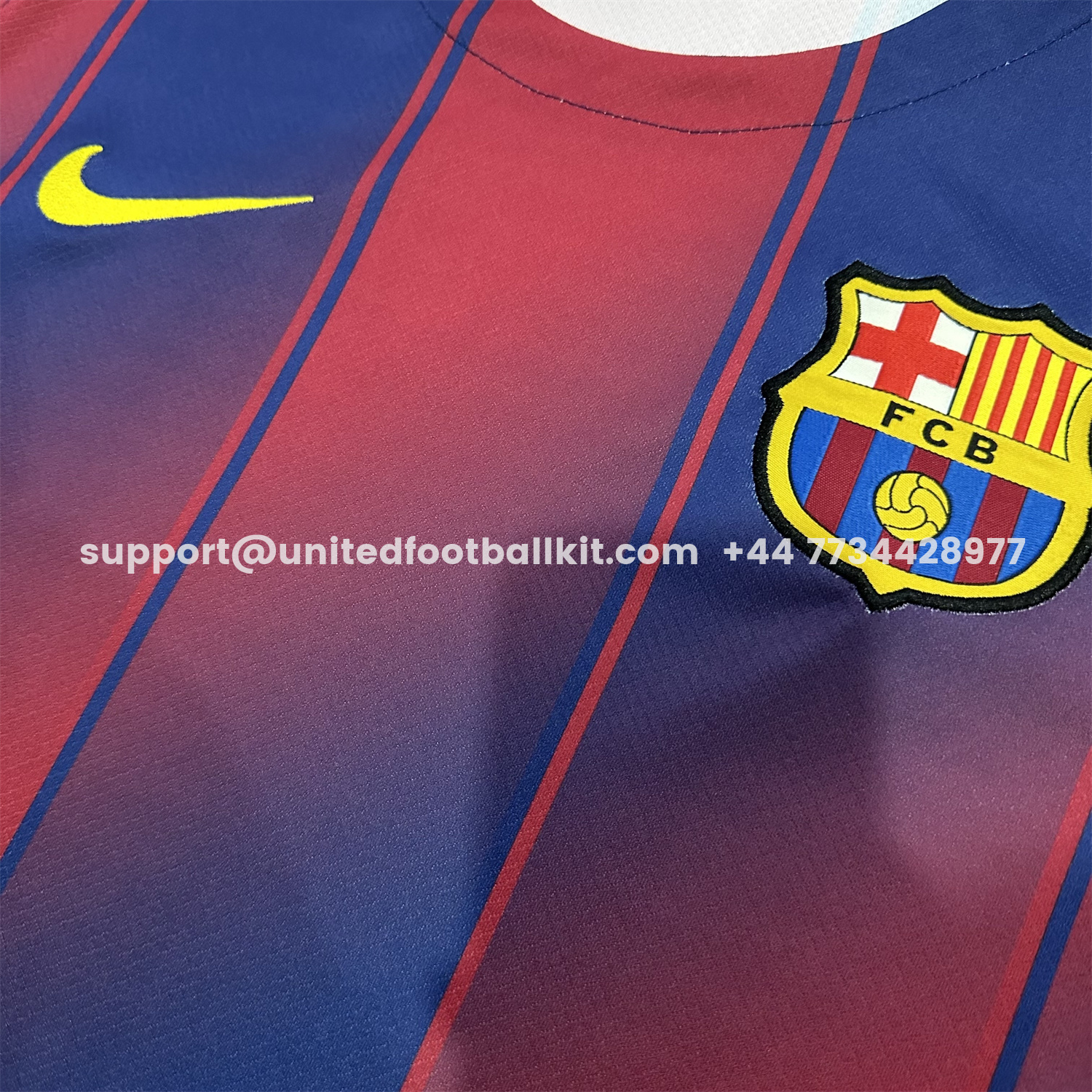 Unitedfootballkit.com | Barcelona 25-26 Home Unsponsored Jersey - Fans Version -Customize Name, Number and Patch | Worldwide Shipping