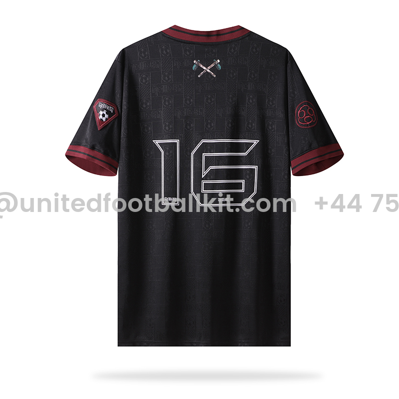 Unitedfootballkit.com | Retro Iron Maiden 2016 Black Jersey -Customize Name, Number and Patch | Worldwide Shipping