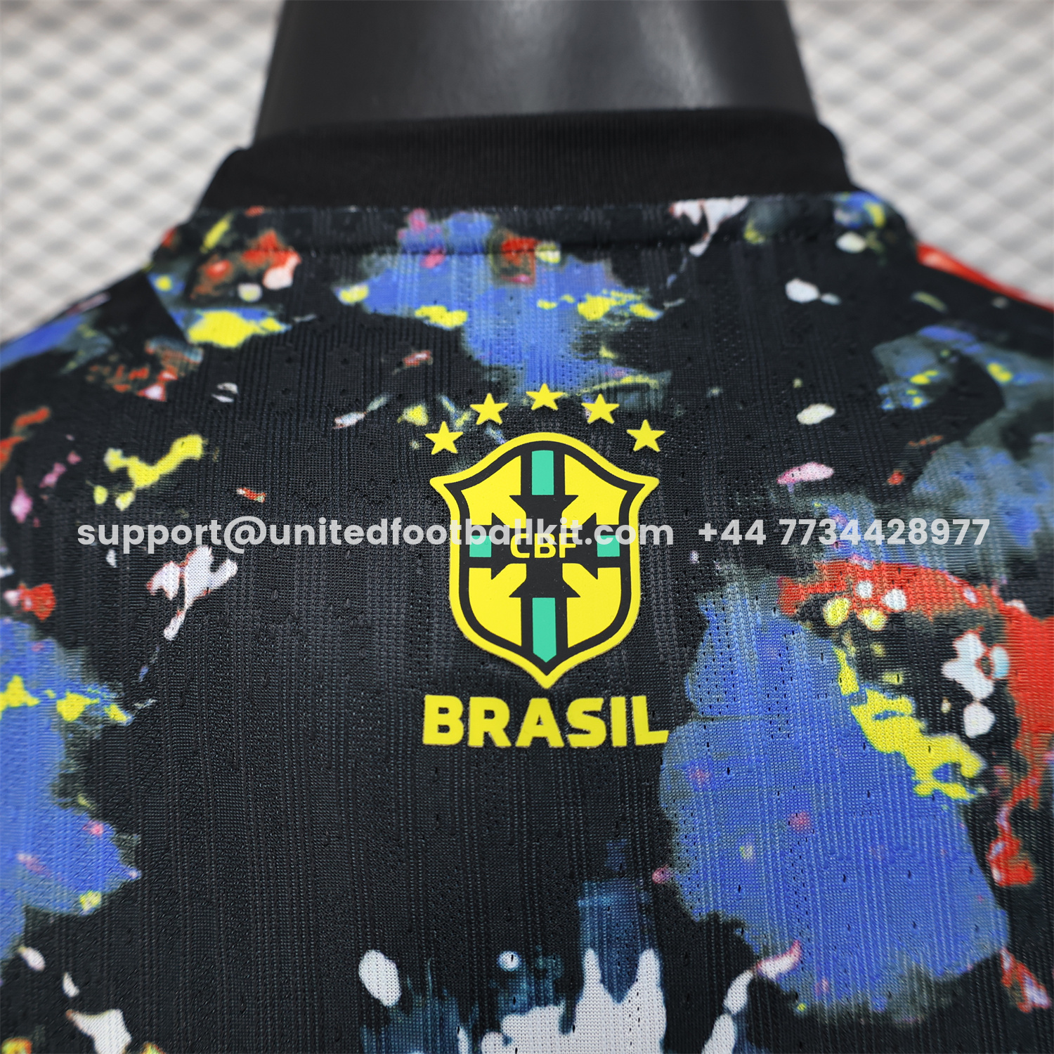 Unitedfootballkit.com | Brazil 25-26 Colorful Jesus Statue Special Colorful Graffiti Jersey - Player Version -Customize Name, Number and Patch | Worldwide Shipping