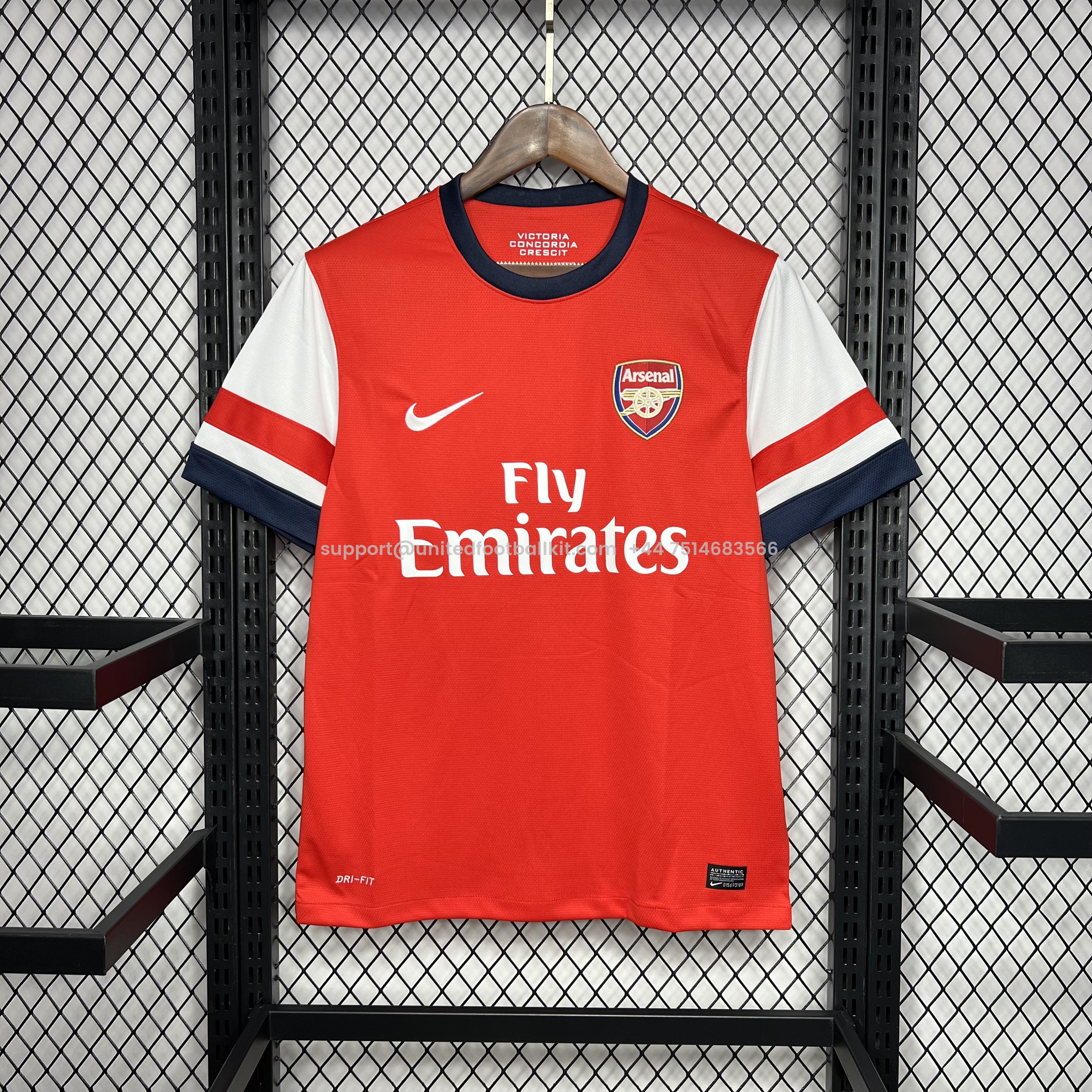 Unitedfootballkit.com | Retro Arsenal 2012-13 Home Stadium Jersey -Customize Name, Number and Patch | Worldwide Shipping