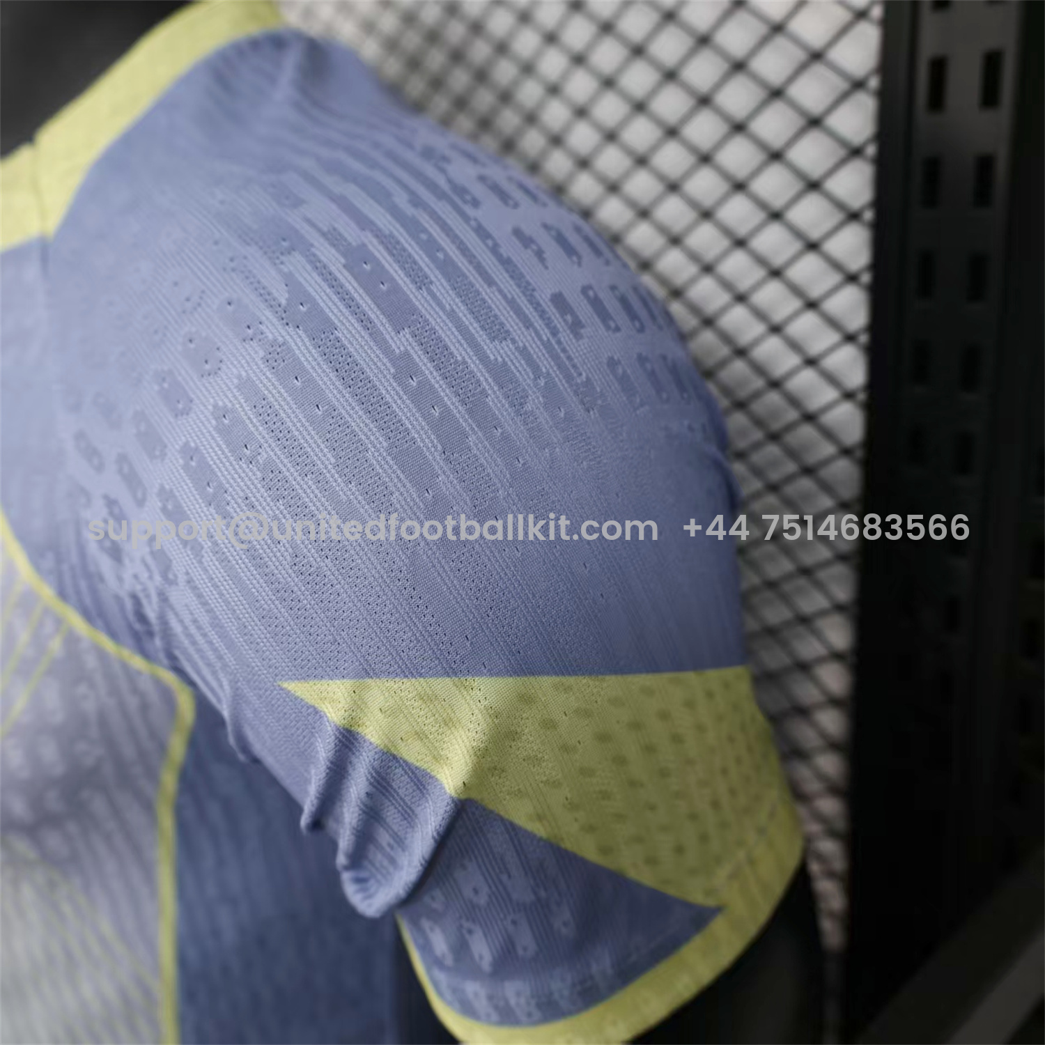 Unitedfootballkit.com | Barcelona 25-26 T90 Blue and White Gradient and Yellow Lines Special Jersey - Player Version -Customize Name, Number and Patch | Worldwide Shipping