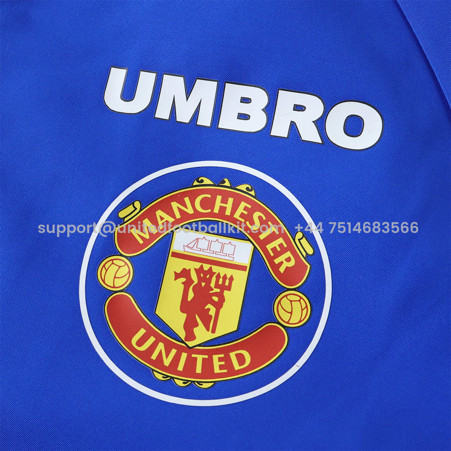 Unitedfootballkit.com | Retro Manchester United 1996 Double Sided Reversible Windbreaker - Blue & Green -Customize Name, Number and Patch | Worldwide Shipping