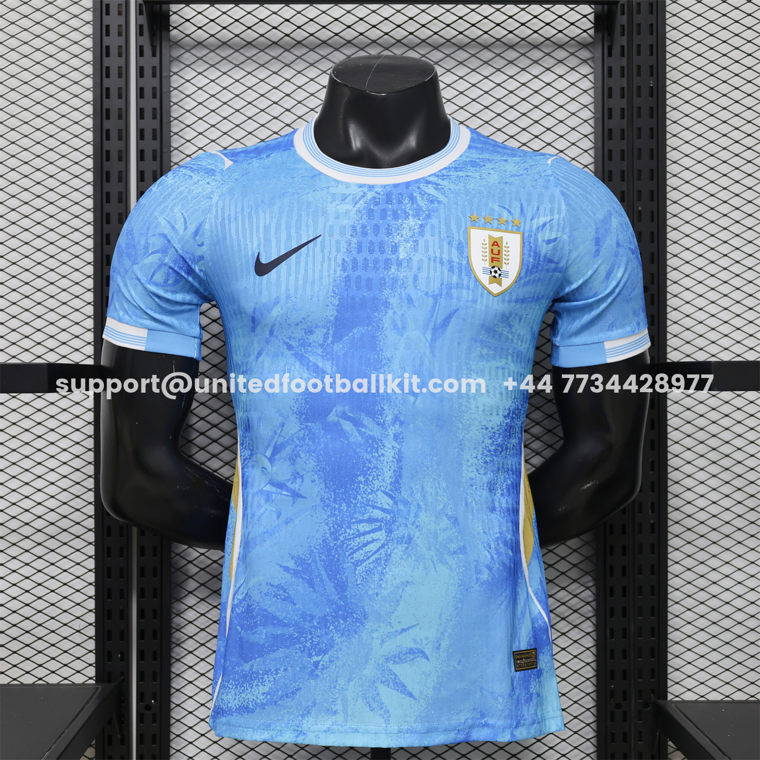 Unitedfootballkit.com | Uruguay 2026 Ice Blue Special Jersey - Player Version -Customize Name, Number and Patch | Worldwide Shipping