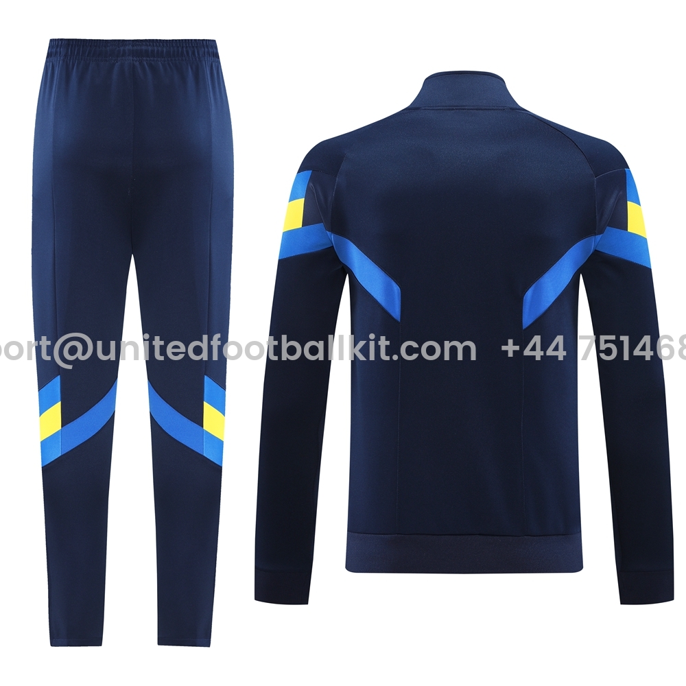 Unitedfootballkit.com | Boca Juniors 24-25 Jacket Training Tracksuit - Deep Blue Top and Pants -Customize Name, Number and Patch | Worldwide Shipping