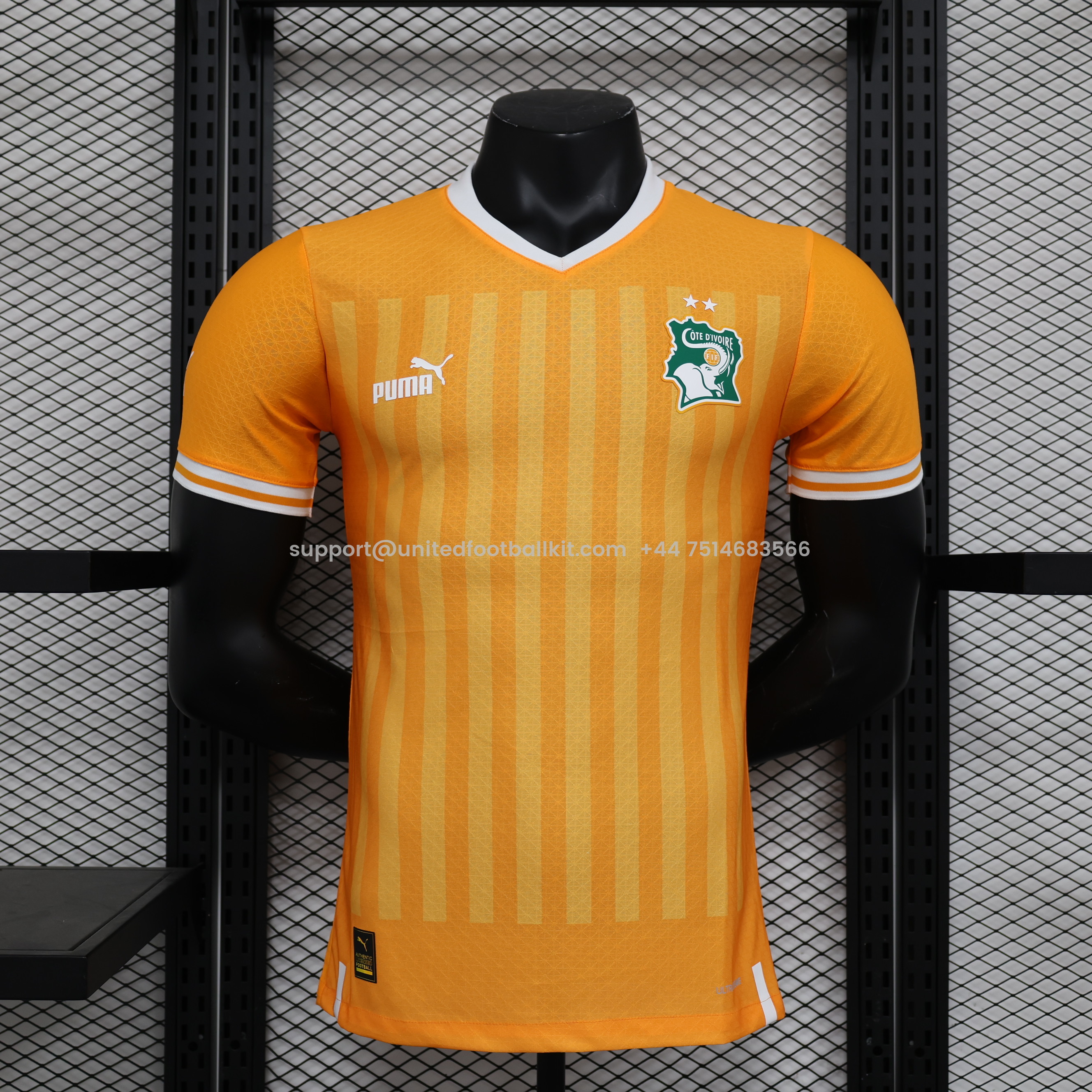 Unitedfootballkit.com | Cote d'Ivoire 22-23 Home Stadium Jersey - Player Version -Customize Name, Number and Patch | Worldwide Shipping