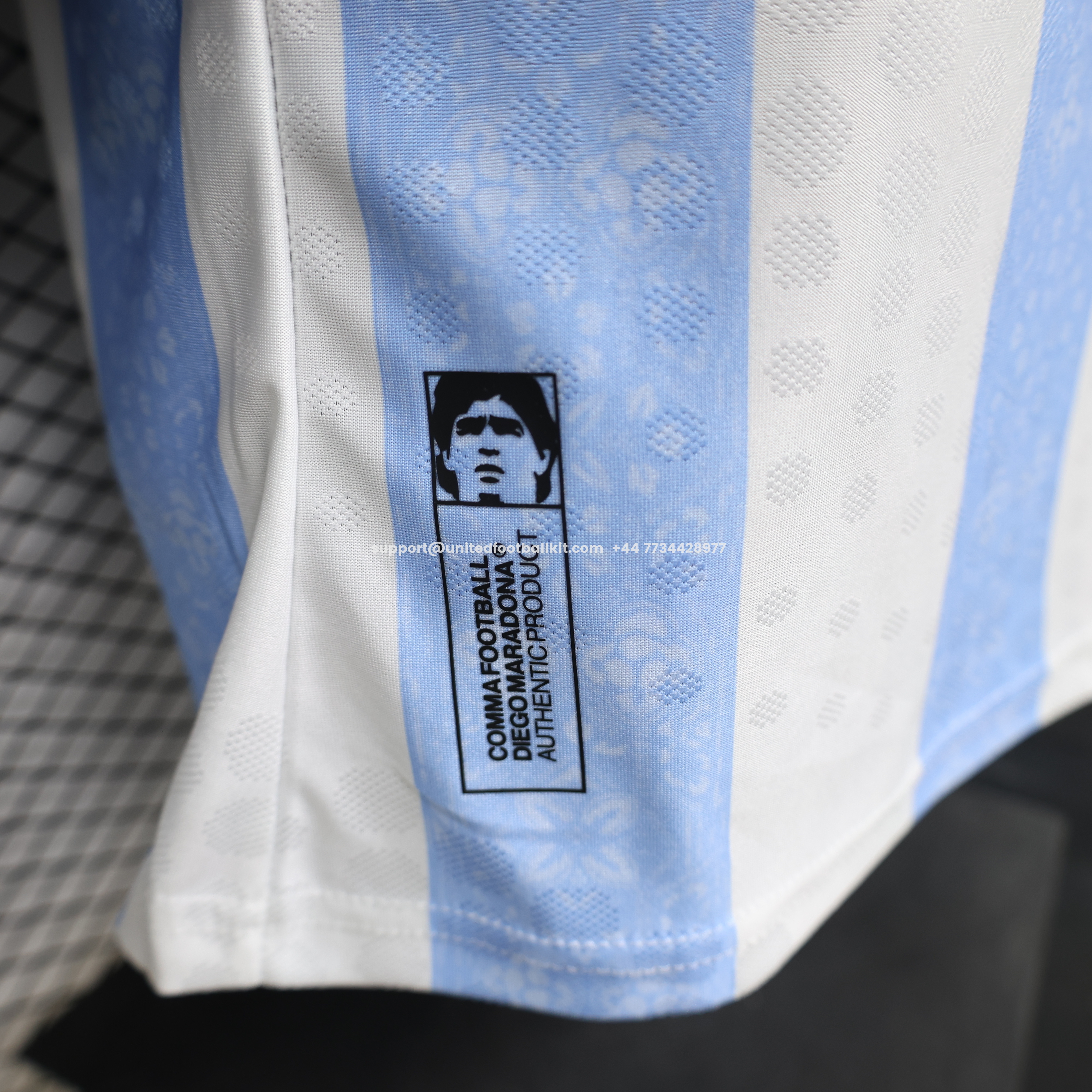 Unitedfootballkit.com | Argentina 2026 White Blue Maradona Special Kit - Player Version -Customize Name, Number and Patch | Worldwide Shipping