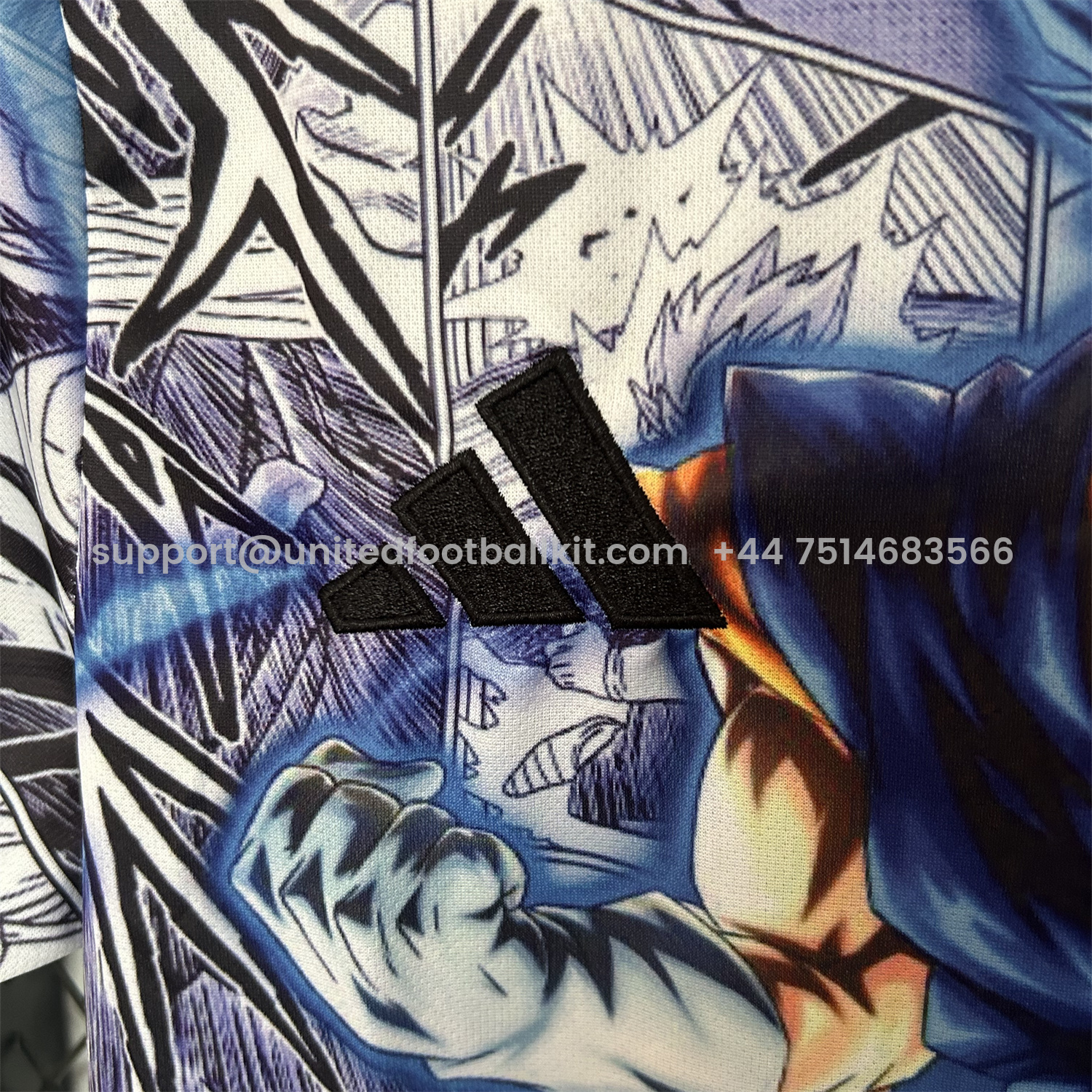 Unitedfootballkit.com | Japan 25-26 Blue Goku Black & White Background Special Jersey - Fans Version -Customize Name, Number and Patch | Worldwide Shipping