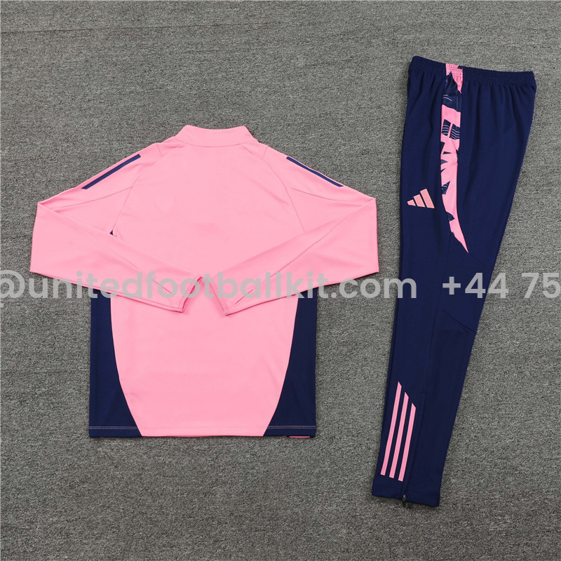Unitedfootballkit.com | Arsenal 24-25 Long Sleeve Training Set - Pink -Customize Name, Number and Patch | Worldwide Shipping