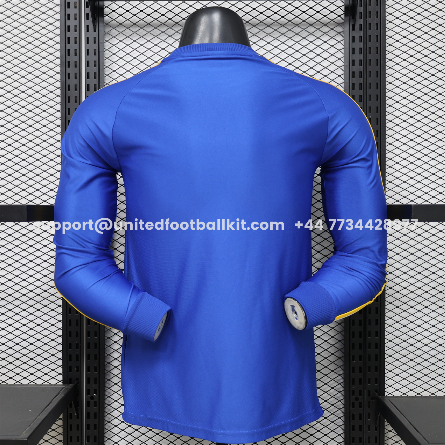 Unitedfootballkit.com | Real Madrid 26-27 Blue Casual Long Sleeves Jersey - Player Version -Customize Name, Number and Patch | Worldwide Shipping