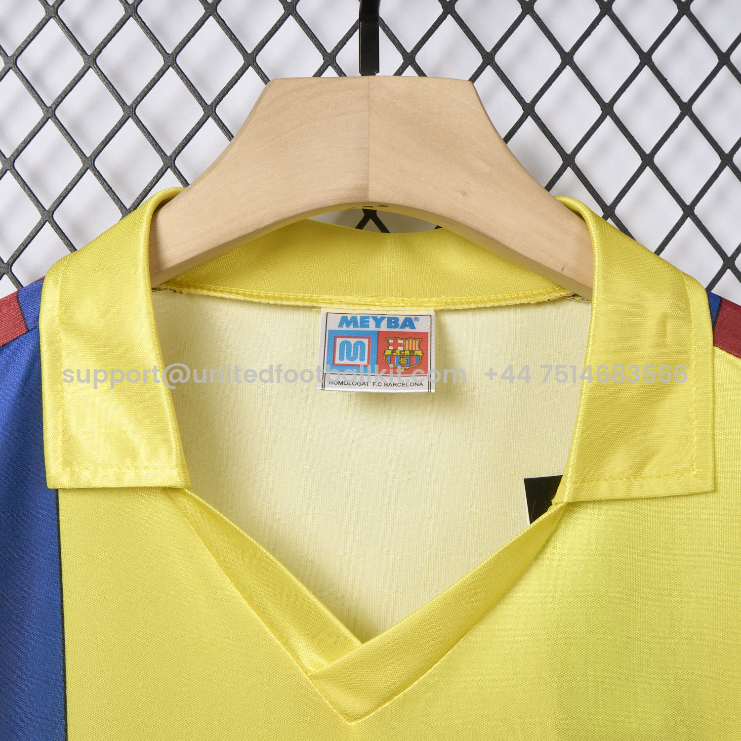 Unitedfootballkit.com | Retro Barcelona 1982-84 Away Yellow Jersey -Customize Name, Number and Patch | Worldwide Shipping