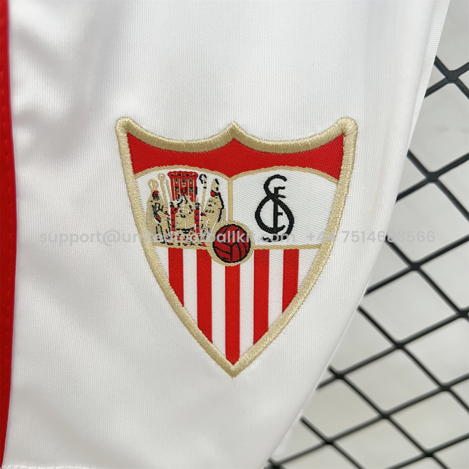 Unitedfootballkit.com | Sevilla 25-26 Home Kids Kit -Customize Name, Number and Patch | Worldwide Shipping