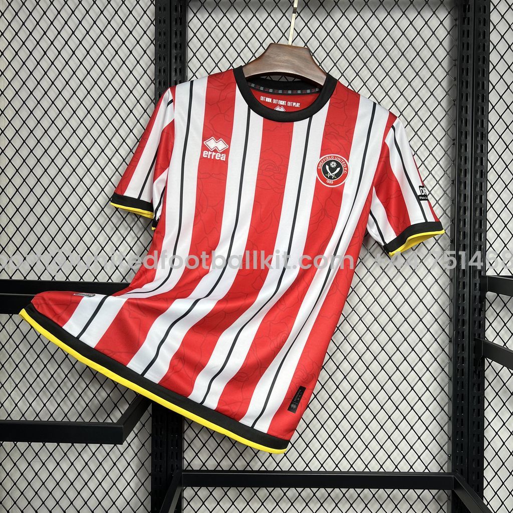 Unitedfootballkit.com | Sheffield United 24-25 Home Stadium Jersey -Customize Name, Number and Patch | Worldwide Shipping