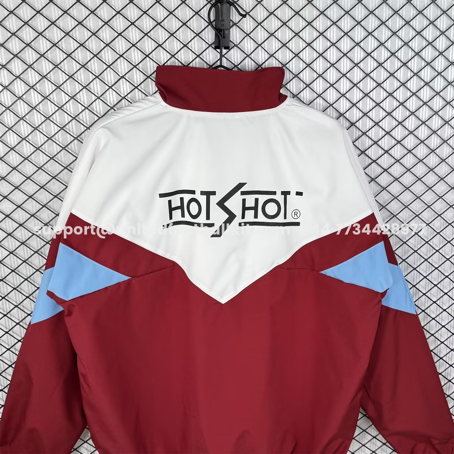 Unitedfootballkit.com | Retro Sevilla 1993-94 Home Windbreaker Jacket - White And Red -Customize Name, Number and Patch | Worldwide Shipping