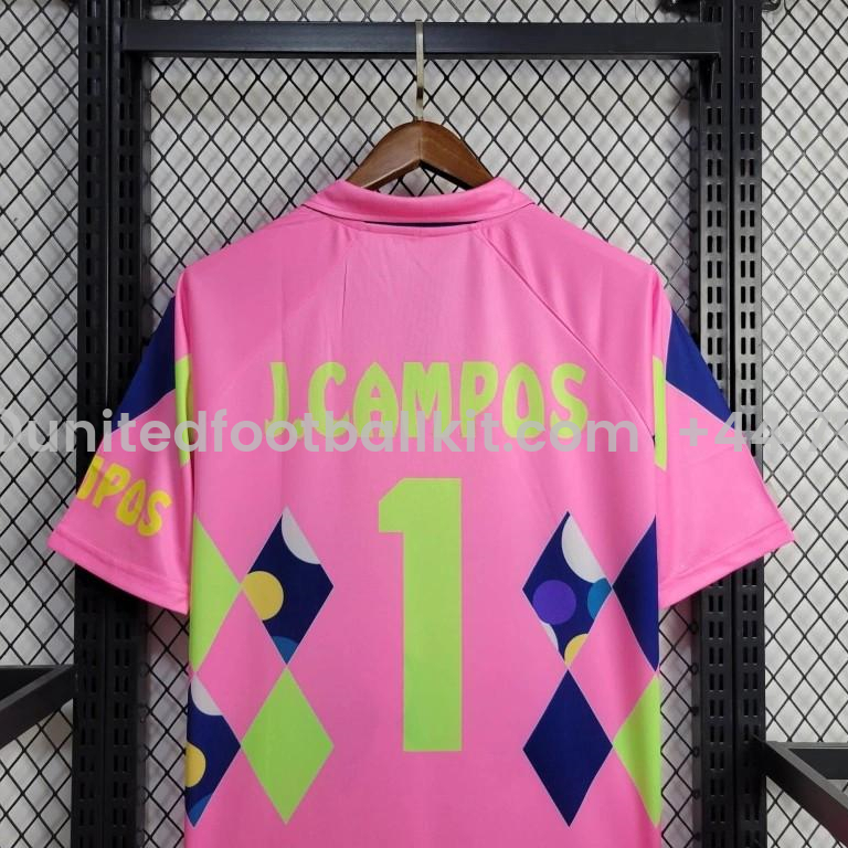 Unitedfootballkit.com | Retro Mexico 1992-93 Goalkeeper Pink Jersey -Customize Name, Number and Patch | Worldwide Shipping