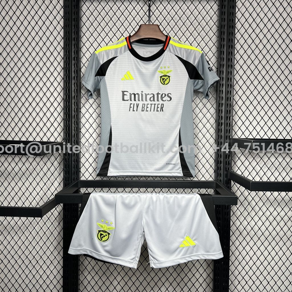 Unitedfootballkit.com | Benfica 24-25 Third Kids Kit -Customize Name, Number and Patch | Worldwide Shipping