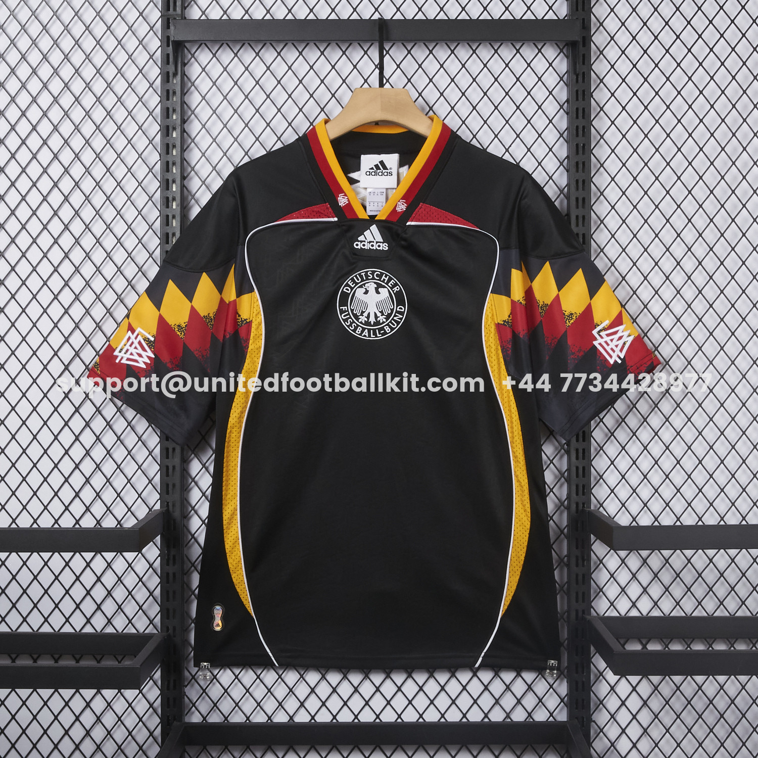 Unitedfootballkit.com | Germany 2026 Retro Style Black Jersey - Fans Version -Customize Name, Number and Patch | Worldwide Shipping