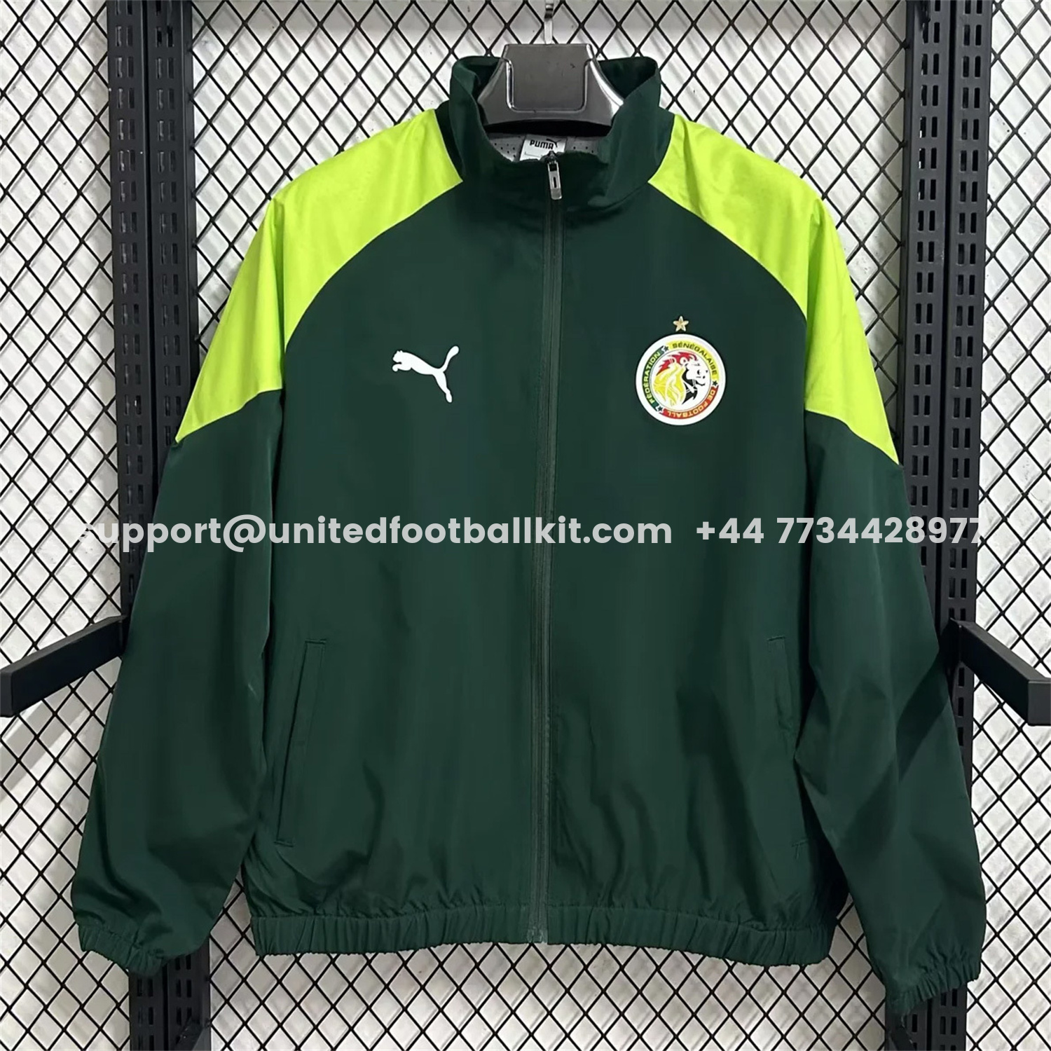 Unitedfootballkit.com | Senegal 25-26 Windbreaker Jacket - Green -Customize Name, Number and Patch | Worldwide Shipping