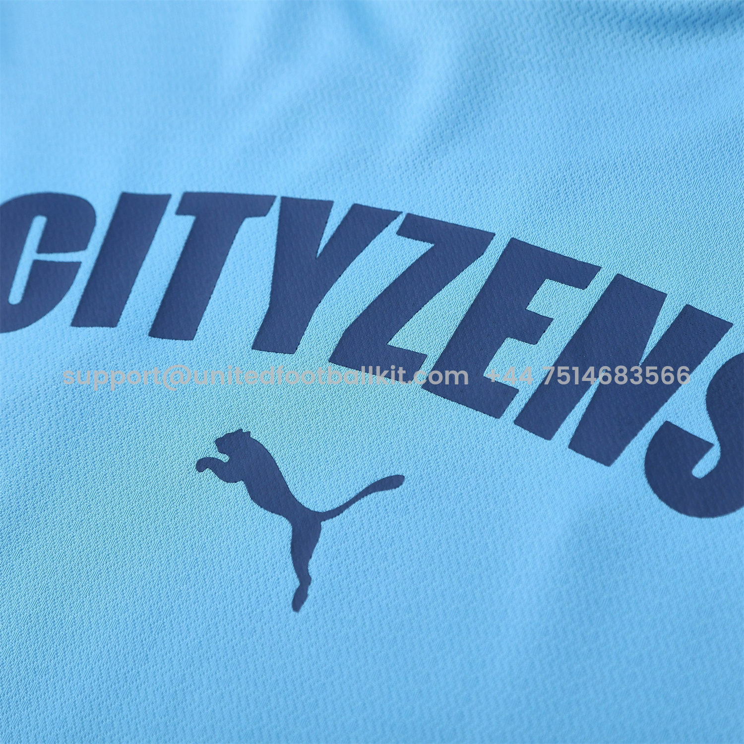 Unitedfootballkit.com | Manchester City 25-26 Short-Sleeve Training Set - Light Blue Top & Deep Blue Shorts -Customize Name, Number and Patch | Worldwide Shipping