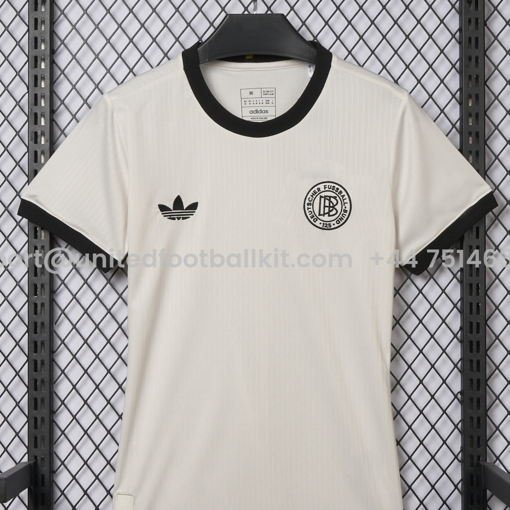 Unitedfootballkit.com | Women's Germany 2025 125-Year Anniversary Commemorative Edition Jersey -Customize Name, Number and Patch | Worldwide Shipping