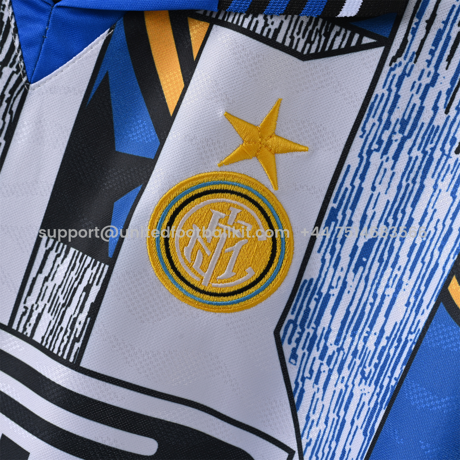 Unitedfootballkit.com | Retro Inter Milan 1995-96 Away Jersey -Customize Name, Number and Patch | Worldwide Shipping