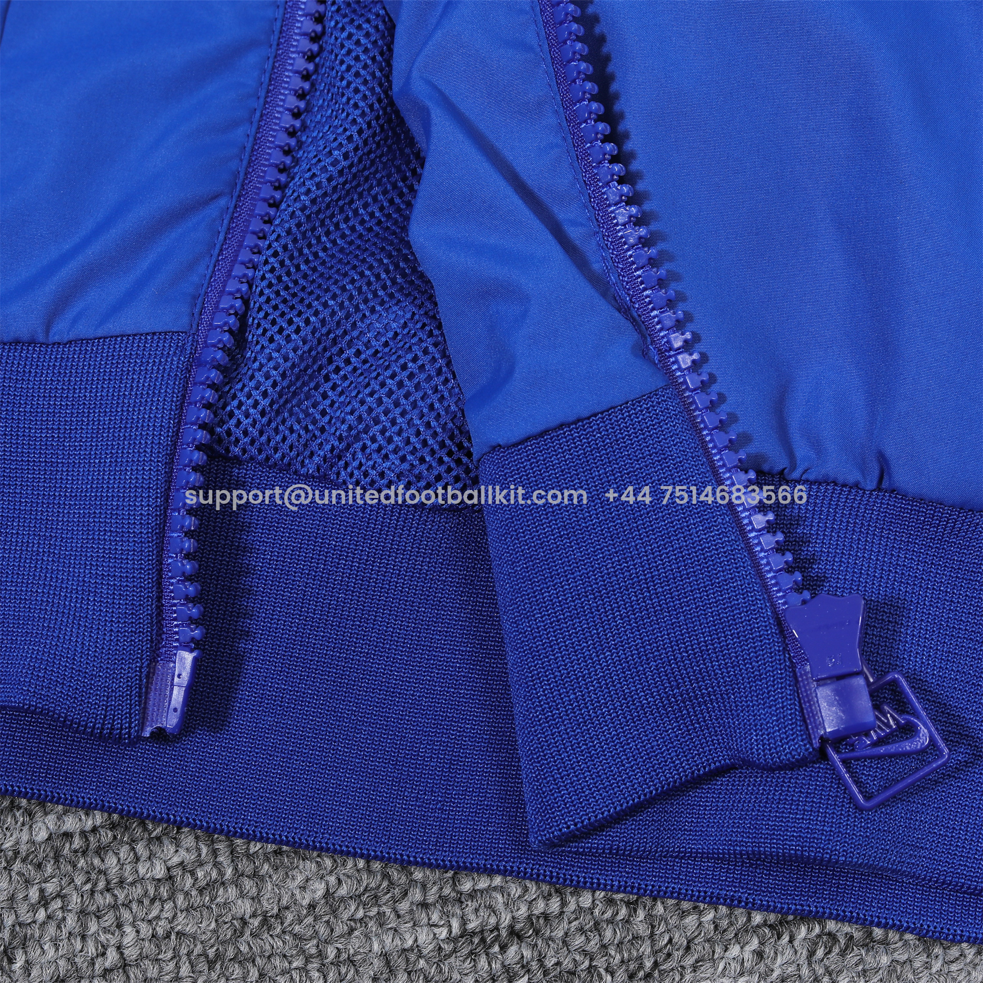 Unitedfootballkit.com | Brazil 2024 National Team Anthem Blue Hooded Windbreaker - Player Version -Customize Name, Number and Patch | Worldwide Shipping