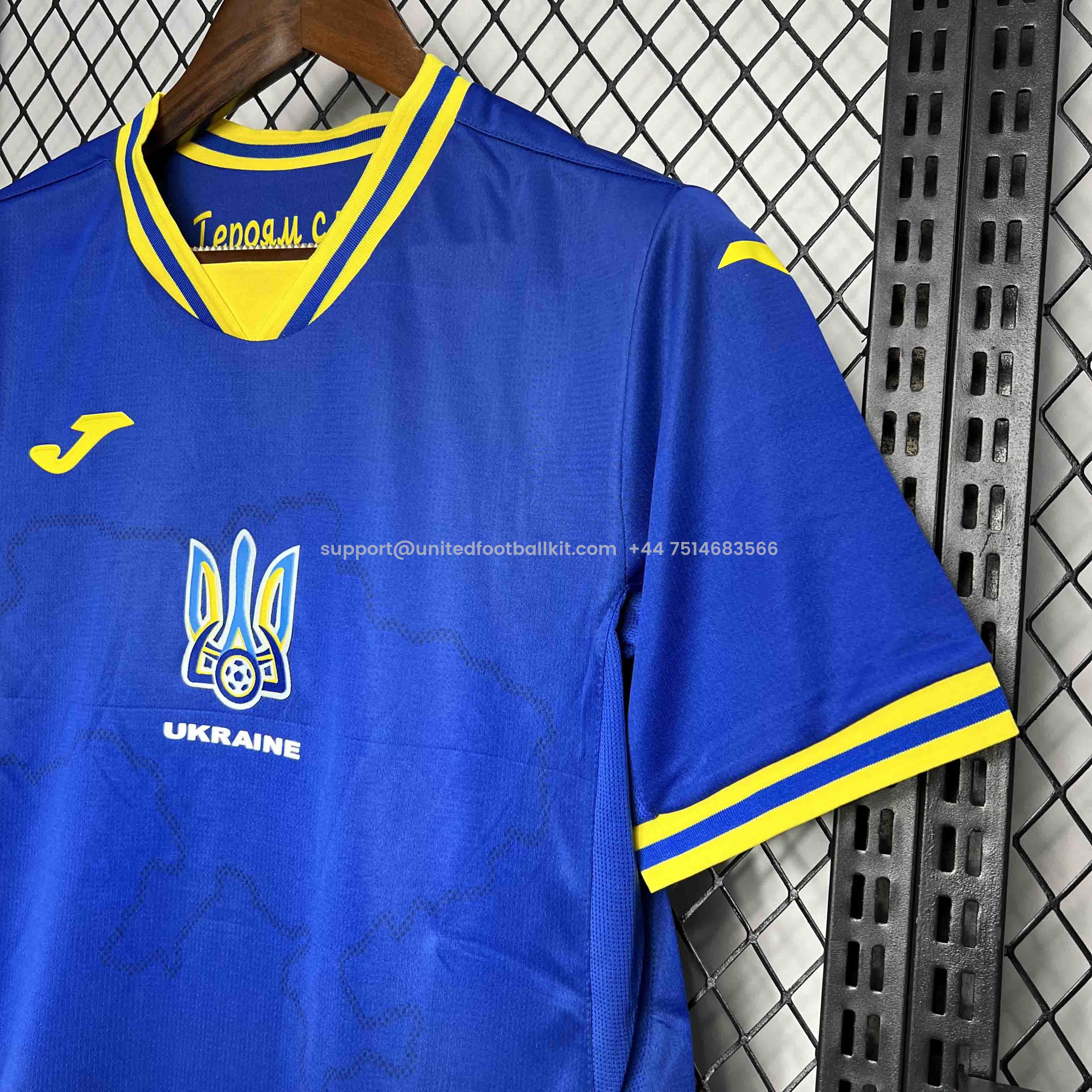 Unitedfootballkit.com | Ukraine 2024 Away Jersey - Fans Version -Customize Name, Number and Patch | Worldwide Shipping