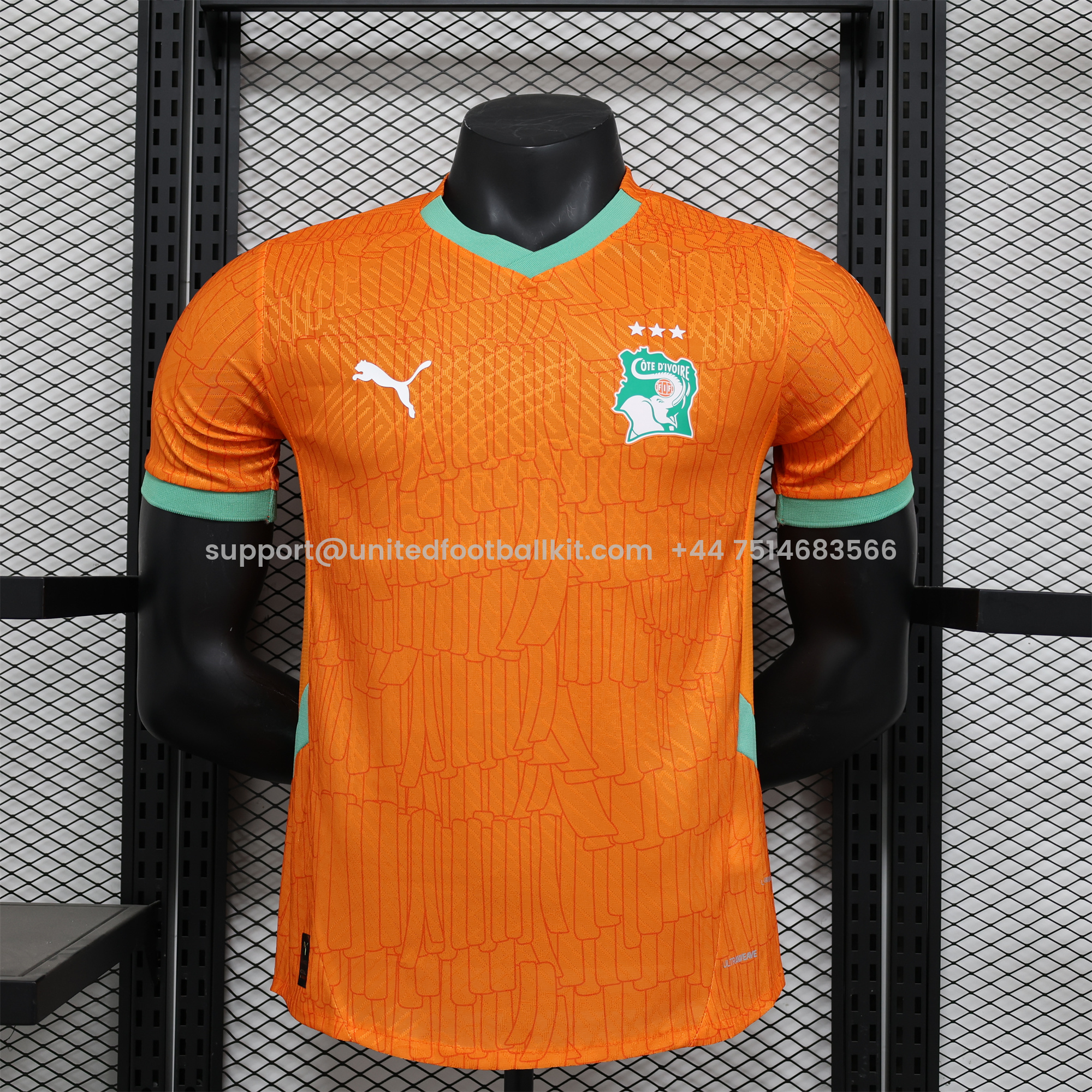 Unitedfootballkit.com | Ivory Coast 2024 Home Jersey - Player Version -Customize Name, Number and Patch | Worldwide Shipping