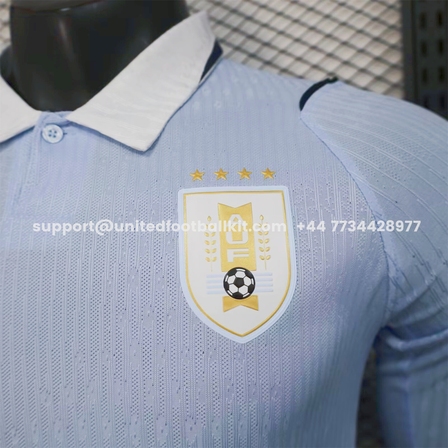 Unitedfootballkit.com | Uruguay 2026 Home Long Sleeves Jersey - Player Version -Customize Name, Number and Patch | Worldwide Shipping