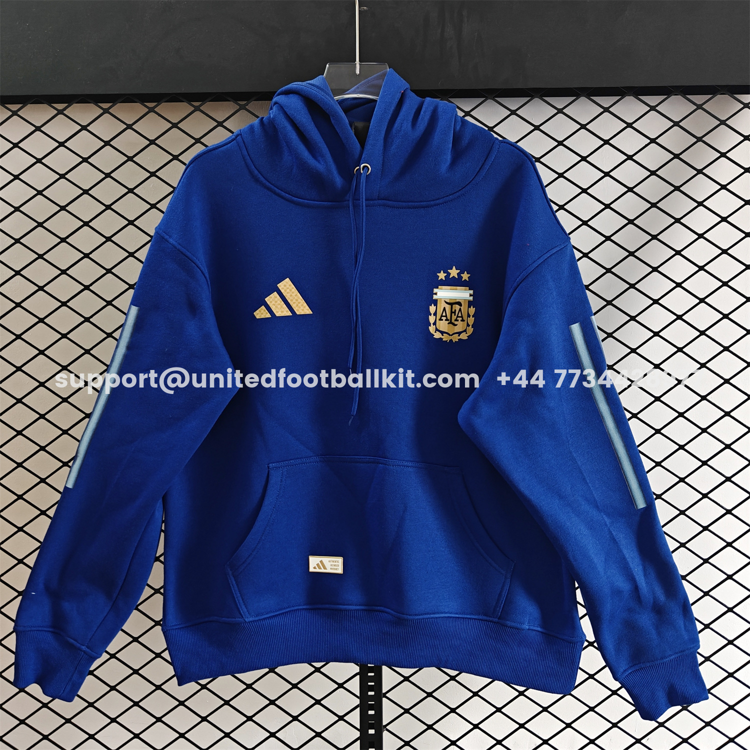 Unitedfootballkit.com | Argentina 2026 Home Unisex Pullover Hoodie -Customize Name, Number and Patch | Worldwide Shipping